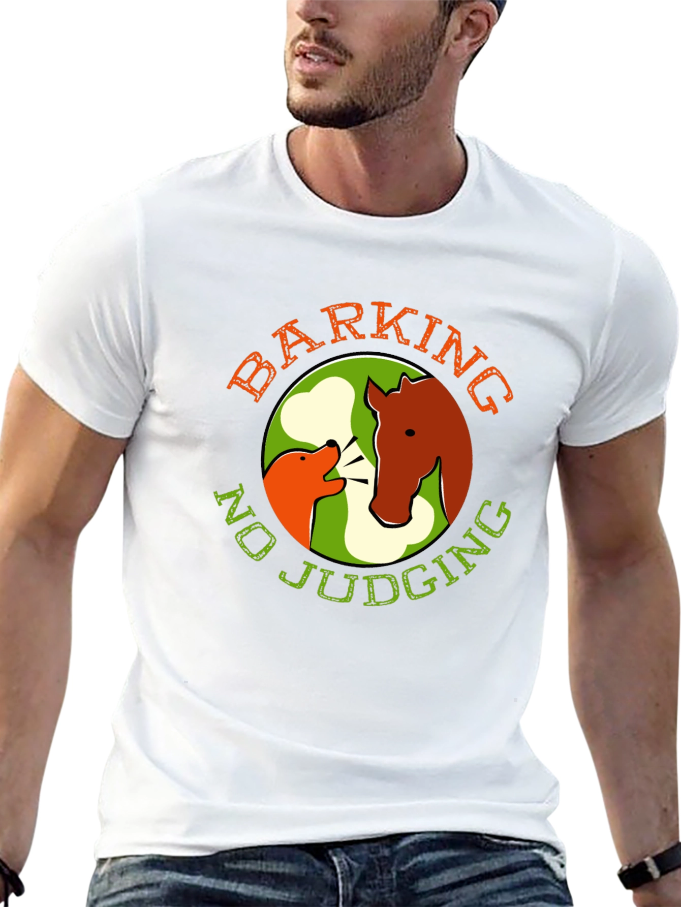 Black Barking No Judging Graphic Tee view 13