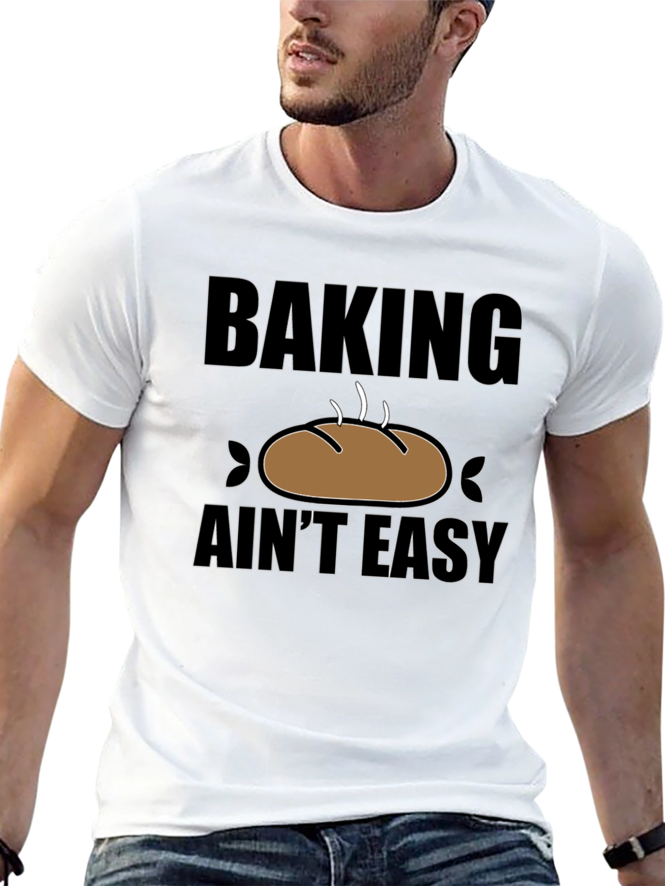 Black Baking Ain't Easy T-Shirt - Funny Baker Gift view 13