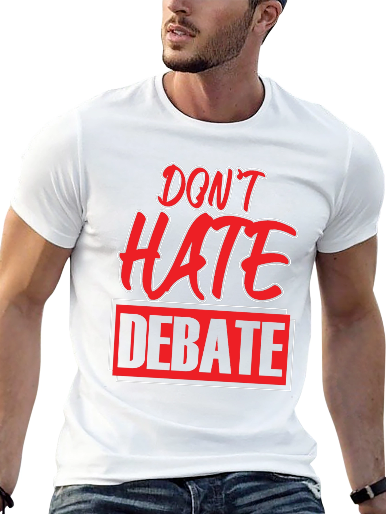 Don't Hate Debate Graphic Tee - 13