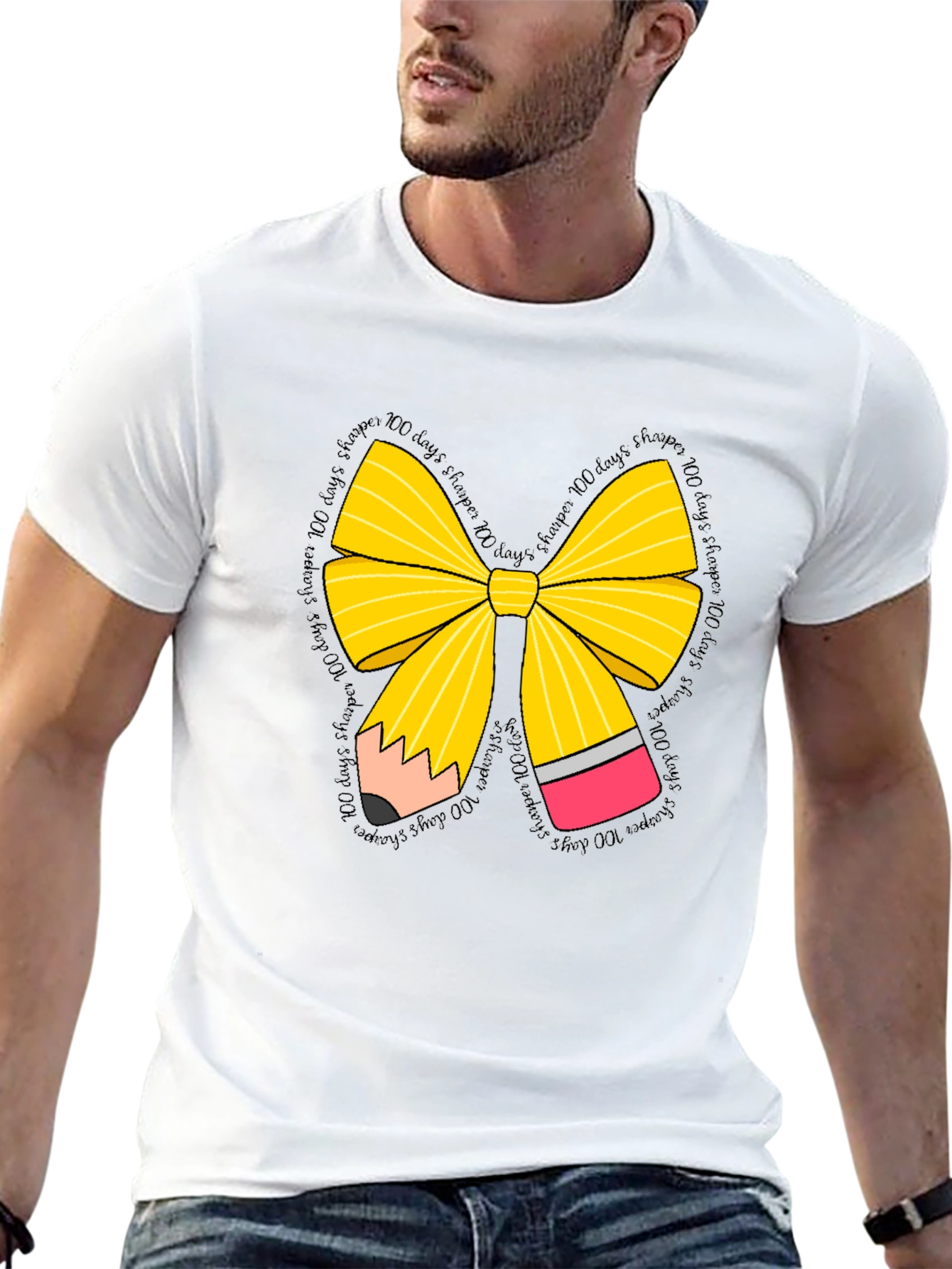 100 Days Sharper Pencil Bow T-Shirt - 13