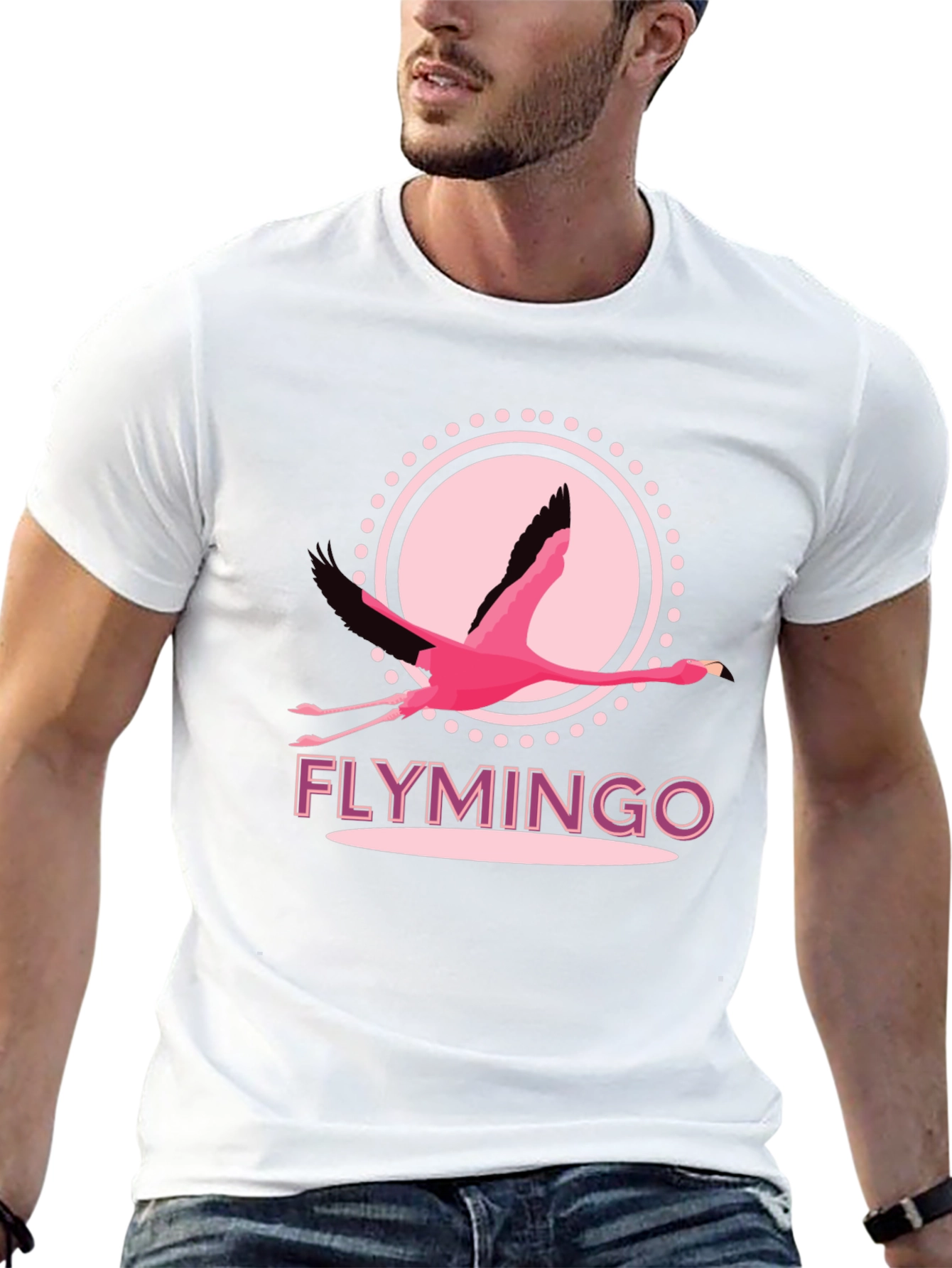 Black Flymingo T-Shirt - Pink Flamingo Graphic Tee view 13