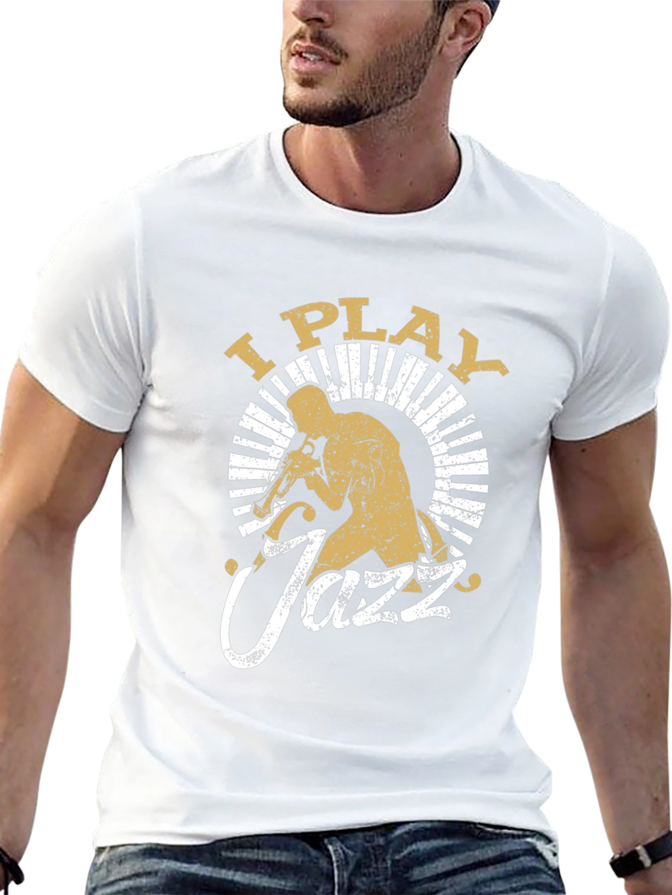 Black I Play Jazz Graphic T-Shirt view 13