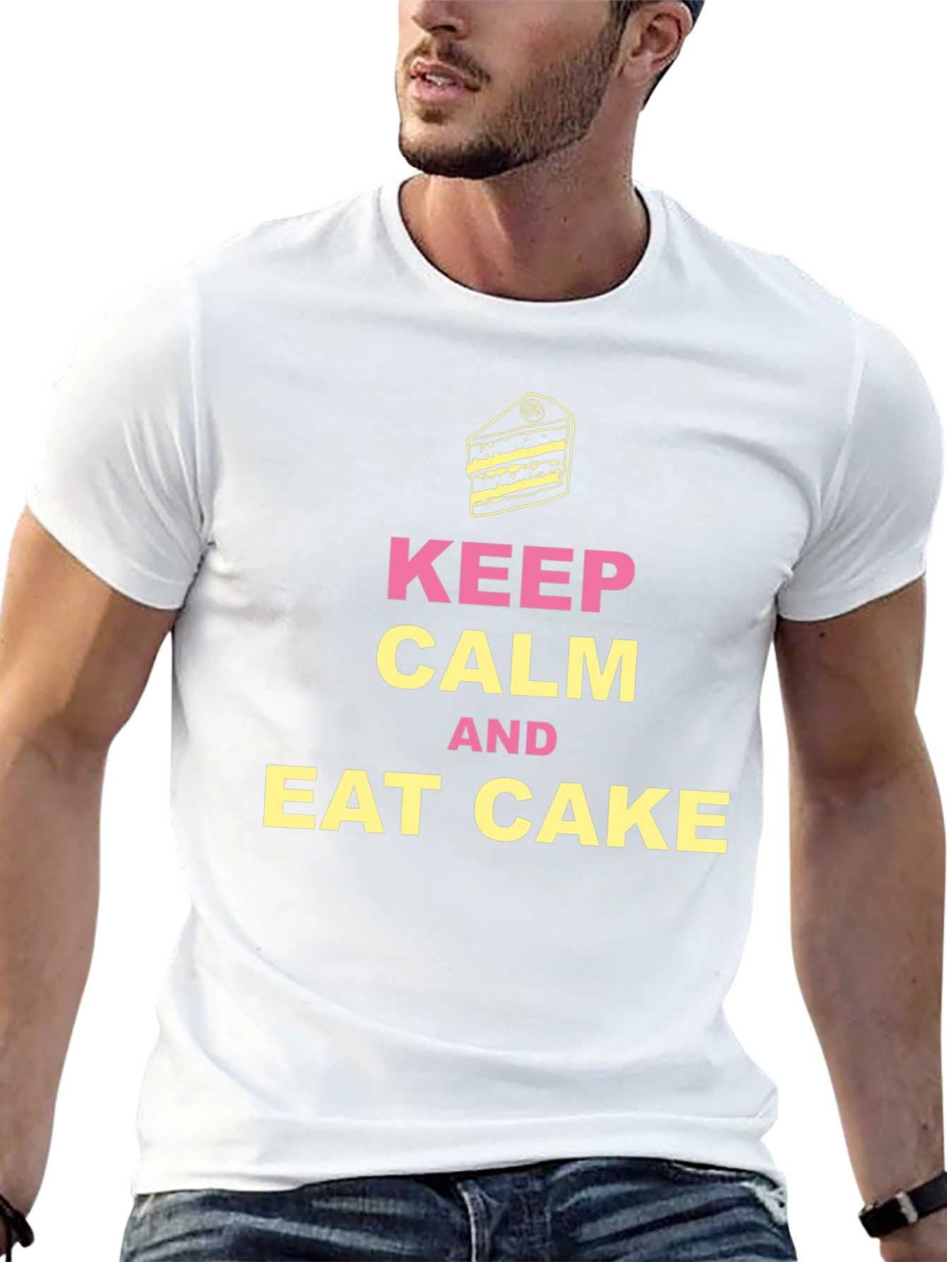Black Keep Calm Eat Cake T-Shirt view 13