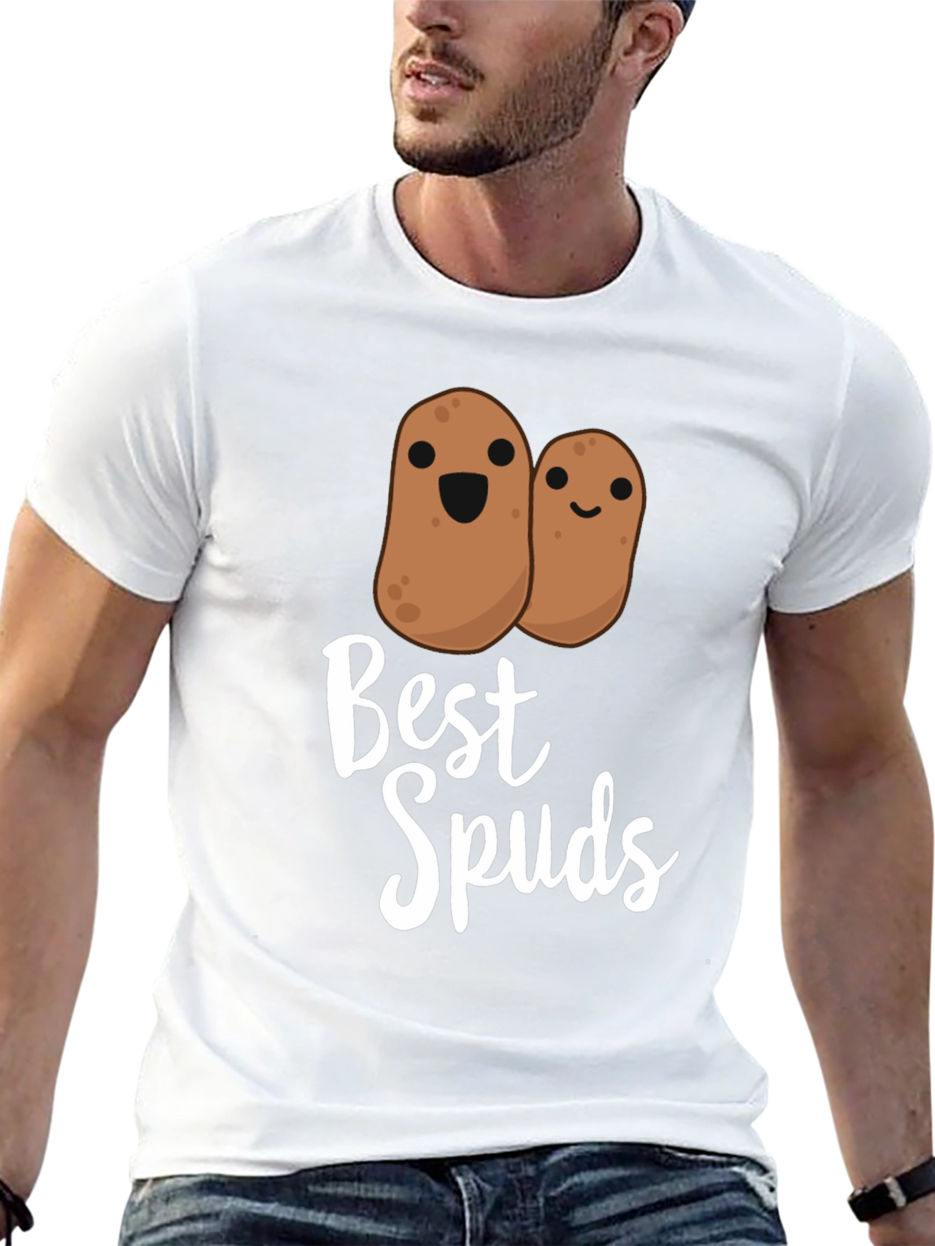 Black Best Spuds T-Shirt - Funny Potato Graphic Tee view 13