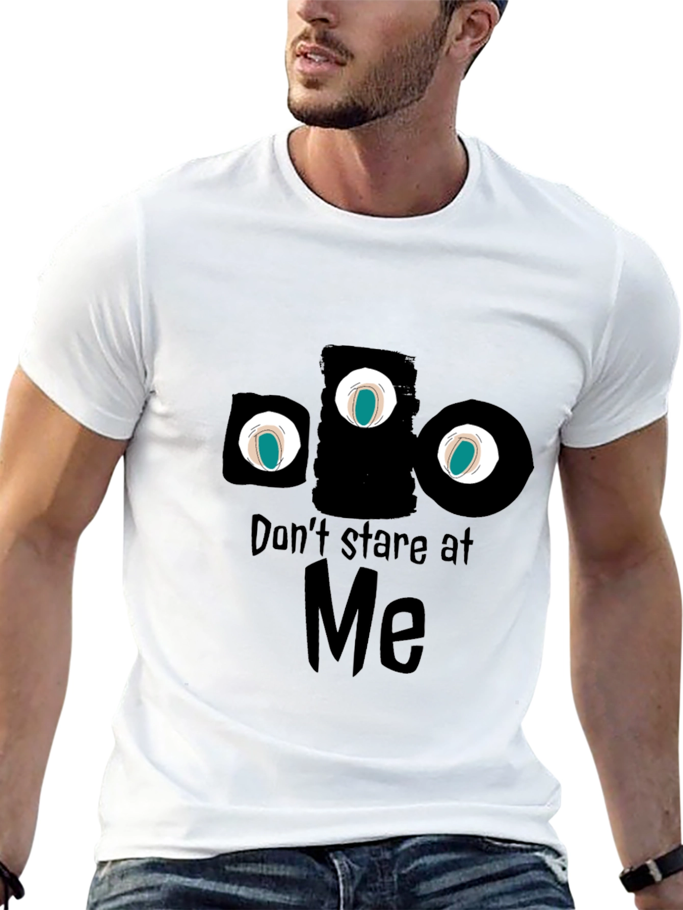 Black Don't Stare at Me Graphic Tee view 13