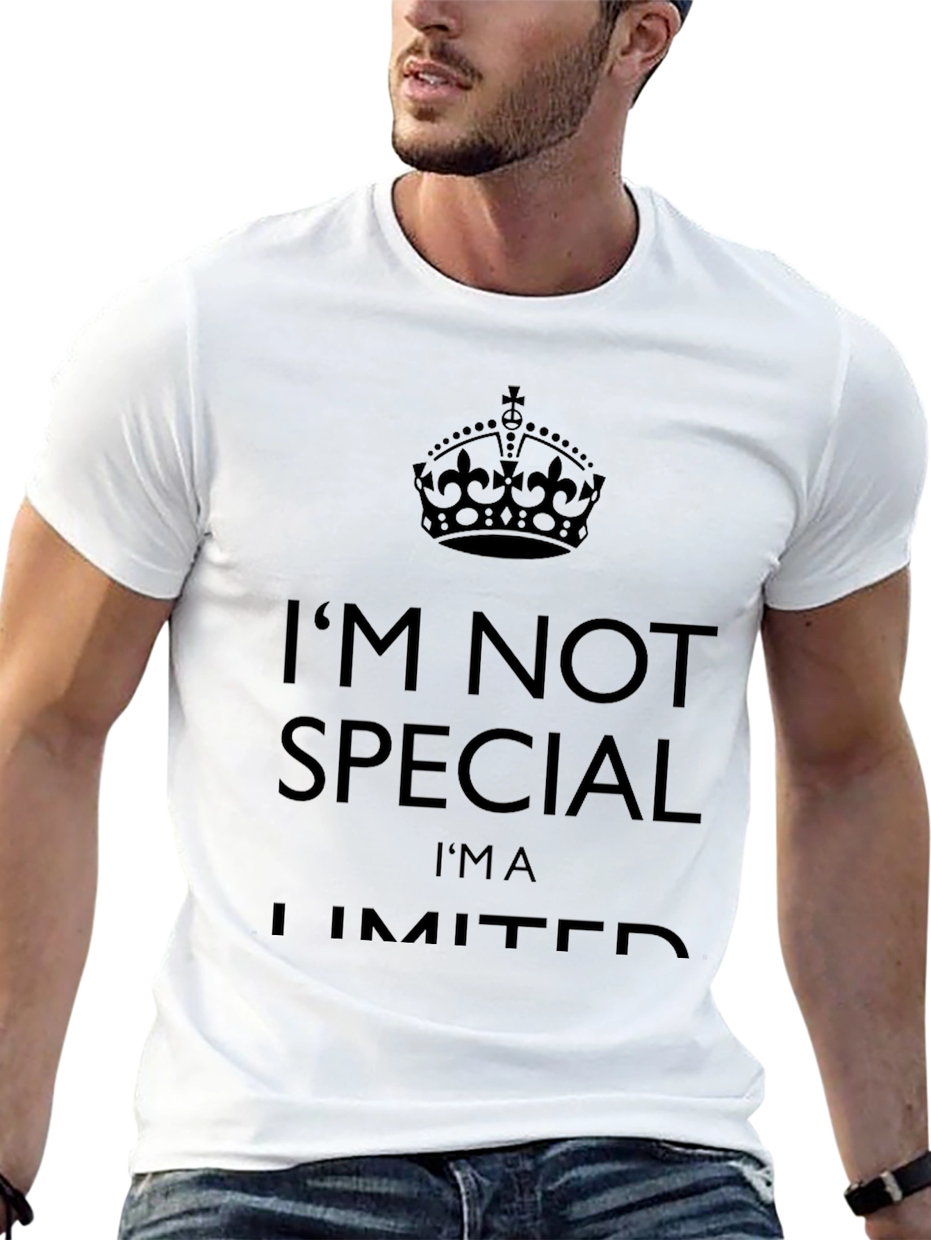 Black I'm Not Special, I'm Limited Black T-Shirt view 13