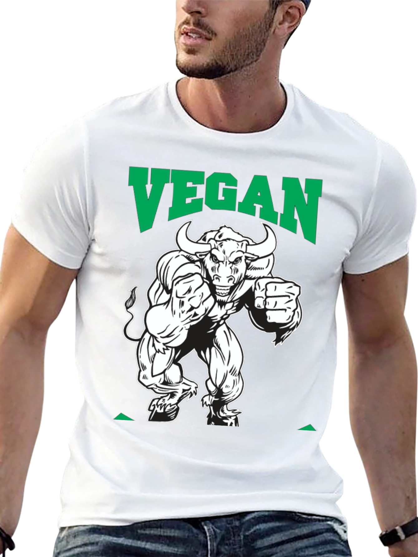 Black Vegan Bull T-Shirt view 13