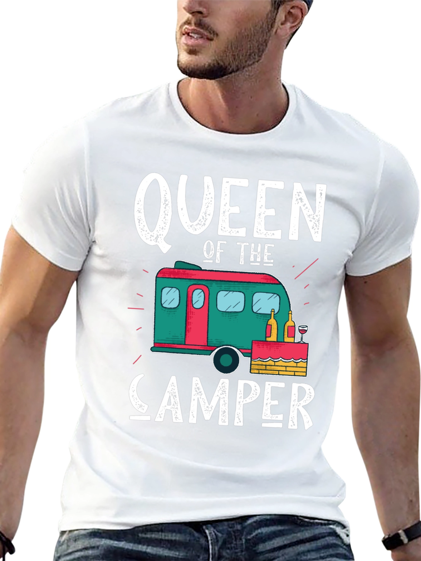 Black Queen of the Camper Graphic Tee view 13