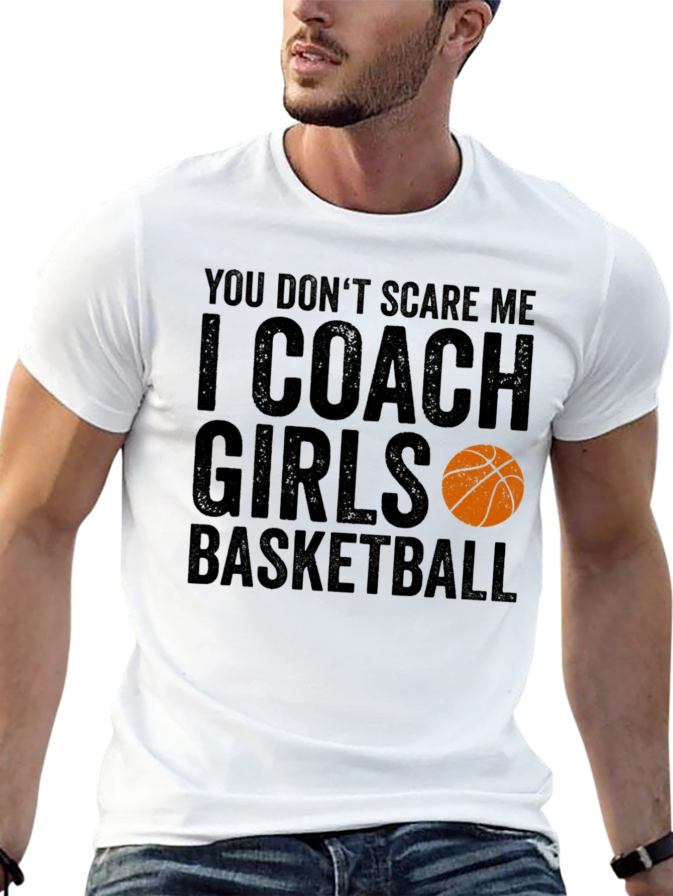 Black Funny Basketball Coach T-Shirt - I Coach Girls Basketball view 13
