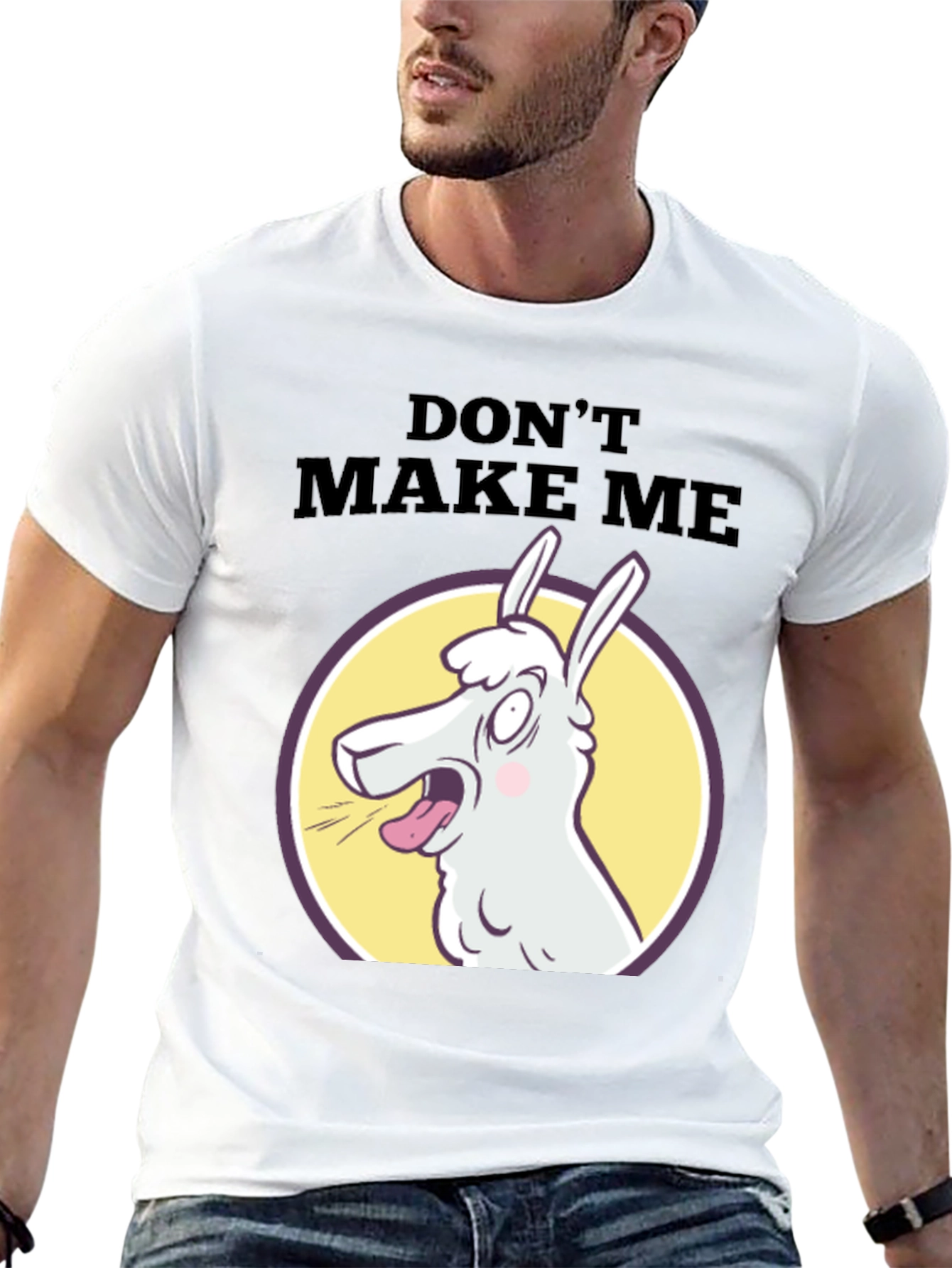 Black Don't Make Me Llama T-Shirt - Funny Graphic Tee view 13