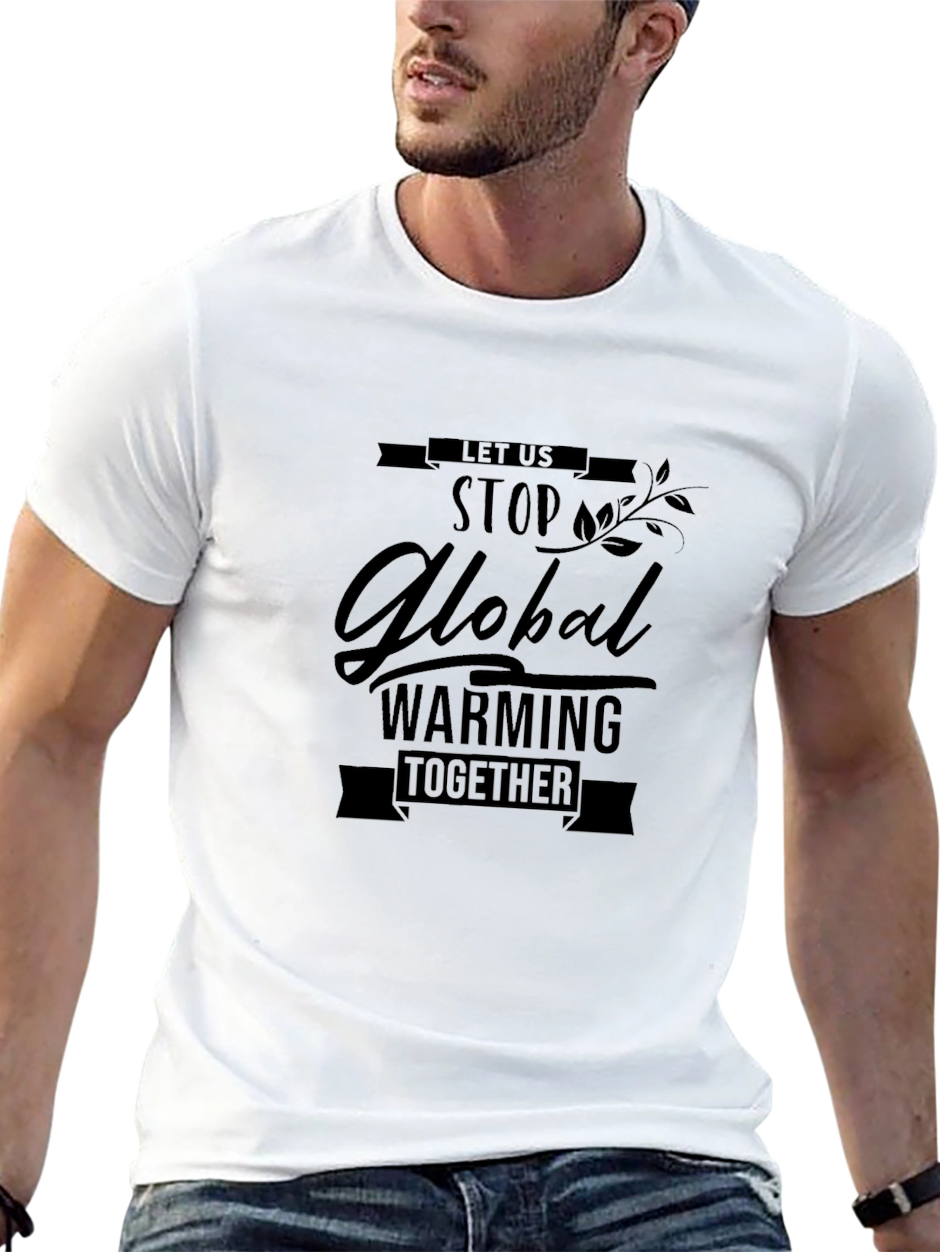 Black Global Warming Awareness T-Shirt - Let's Stop It Together! view 13