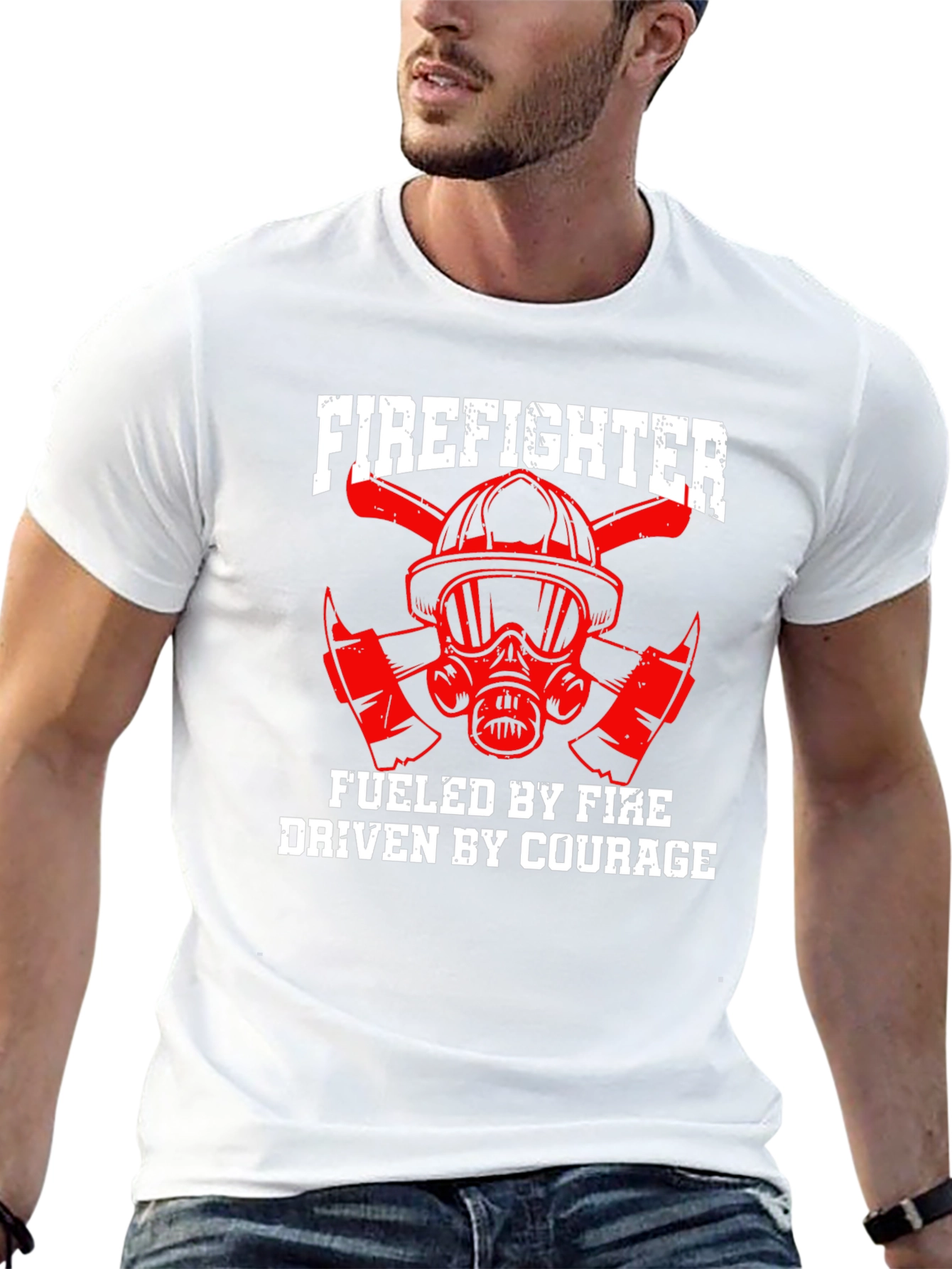 Firefighter Fueled By Fire Driven By Courage T-Shirt - 13