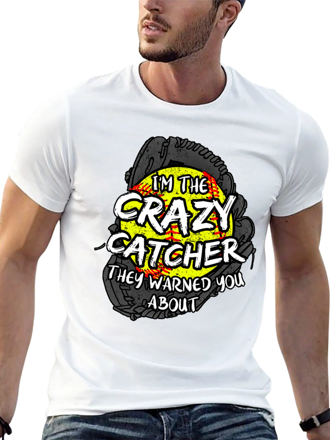 Crazy Catcher Softball Graphic Tee - 13