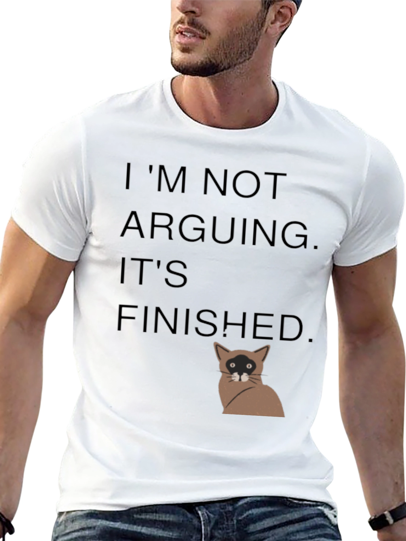 Black I'm Not Arguing It's Finished T-Shirt view 13