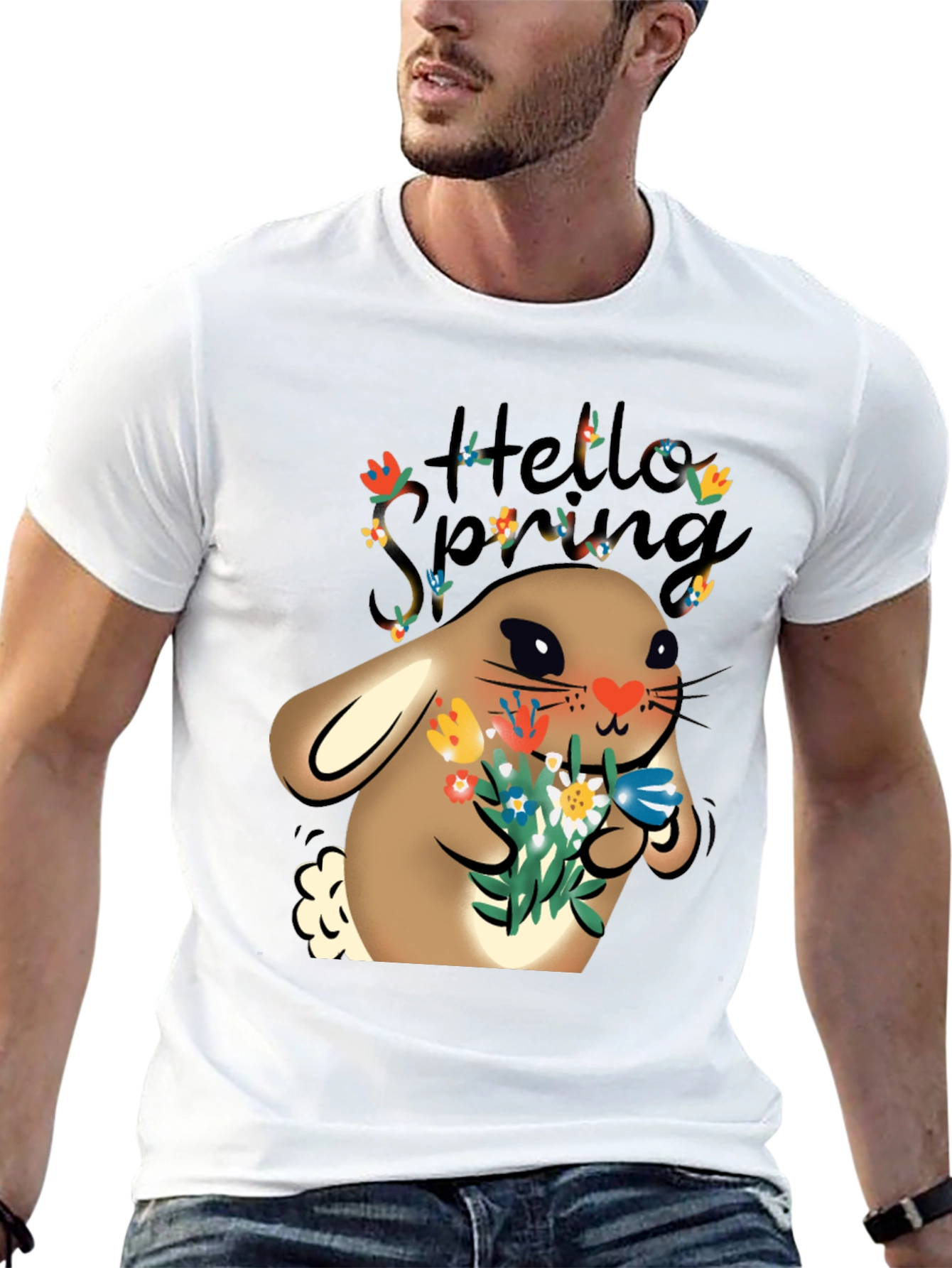 Black Spring Bunny T-Shirt view 13