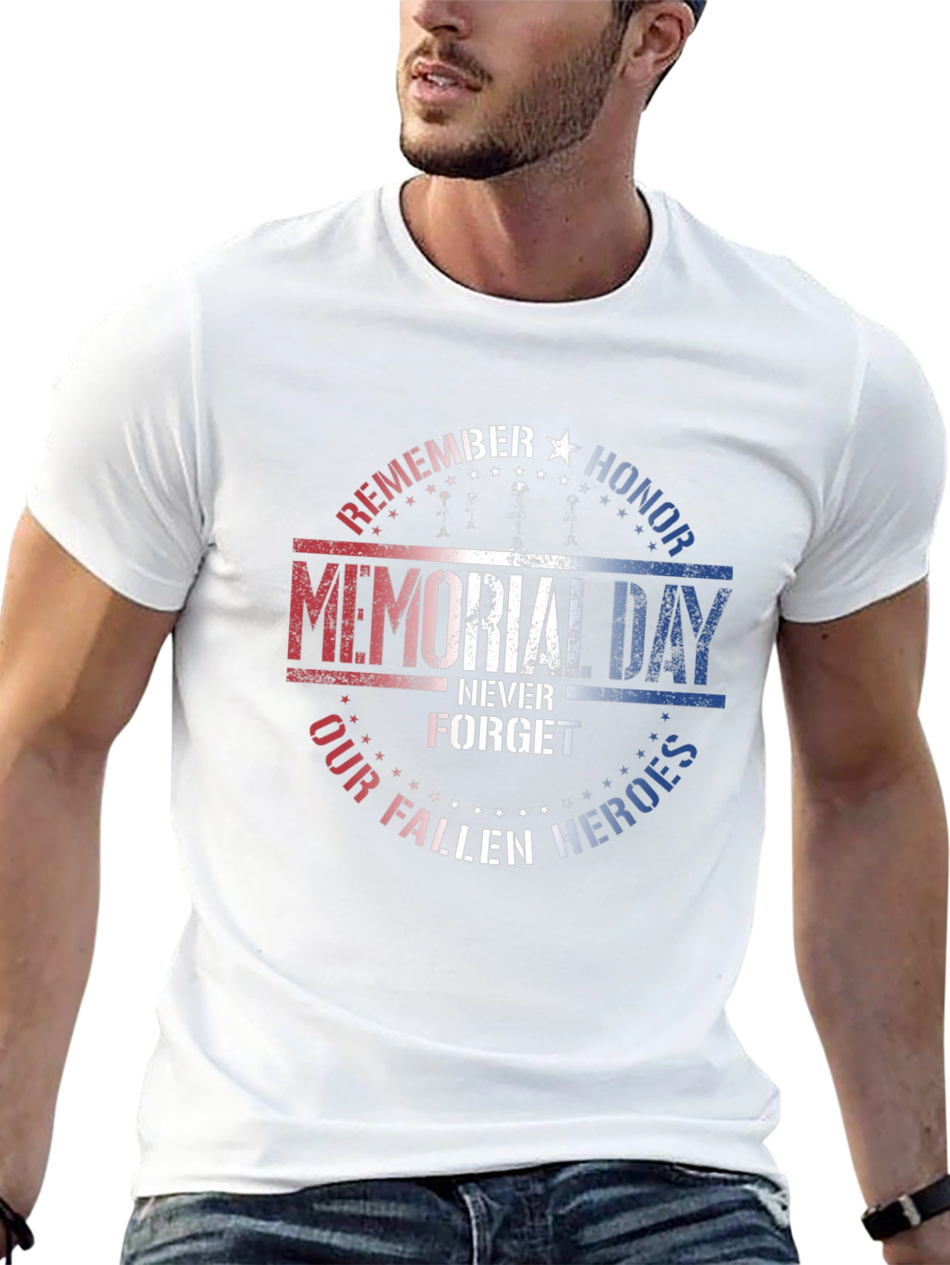 Black Memorial Day Honor Fallen Heroes T-Shirt view 13