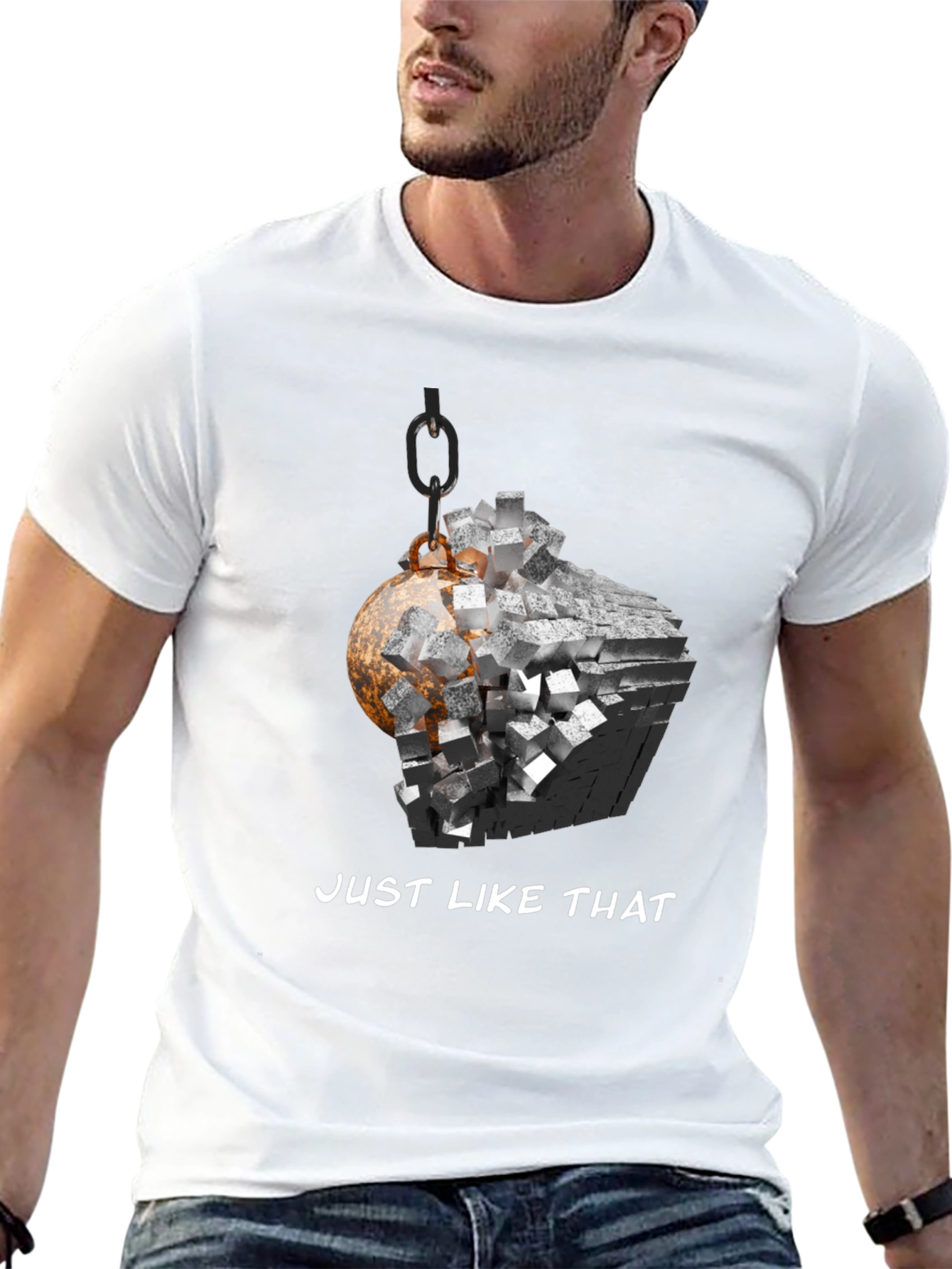 Black Demolition Ball Graphic Tee - Just Like That T-Shirt view 13