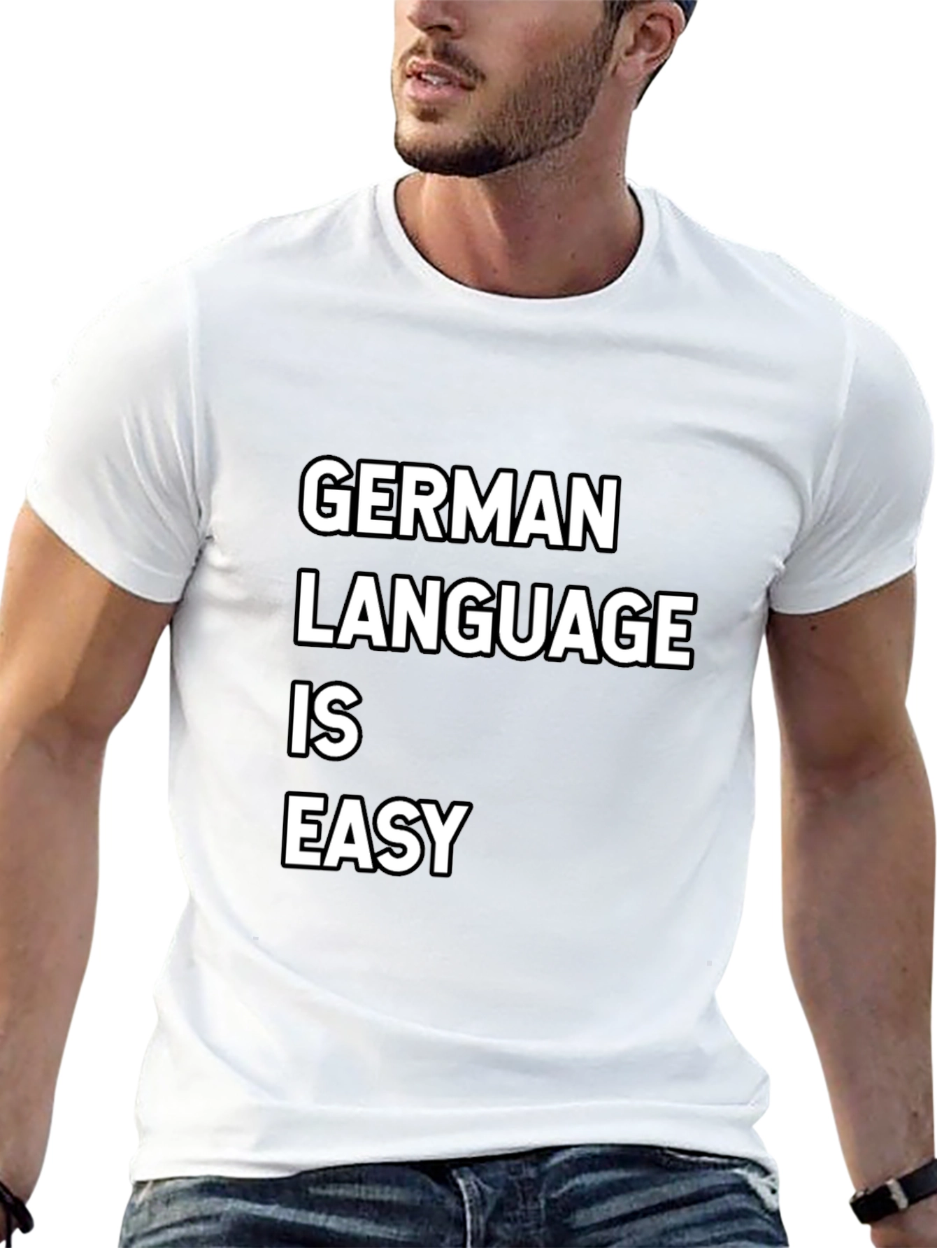 Black German Language Is Easy T-Shirt - Novelty Humor Tee view 13