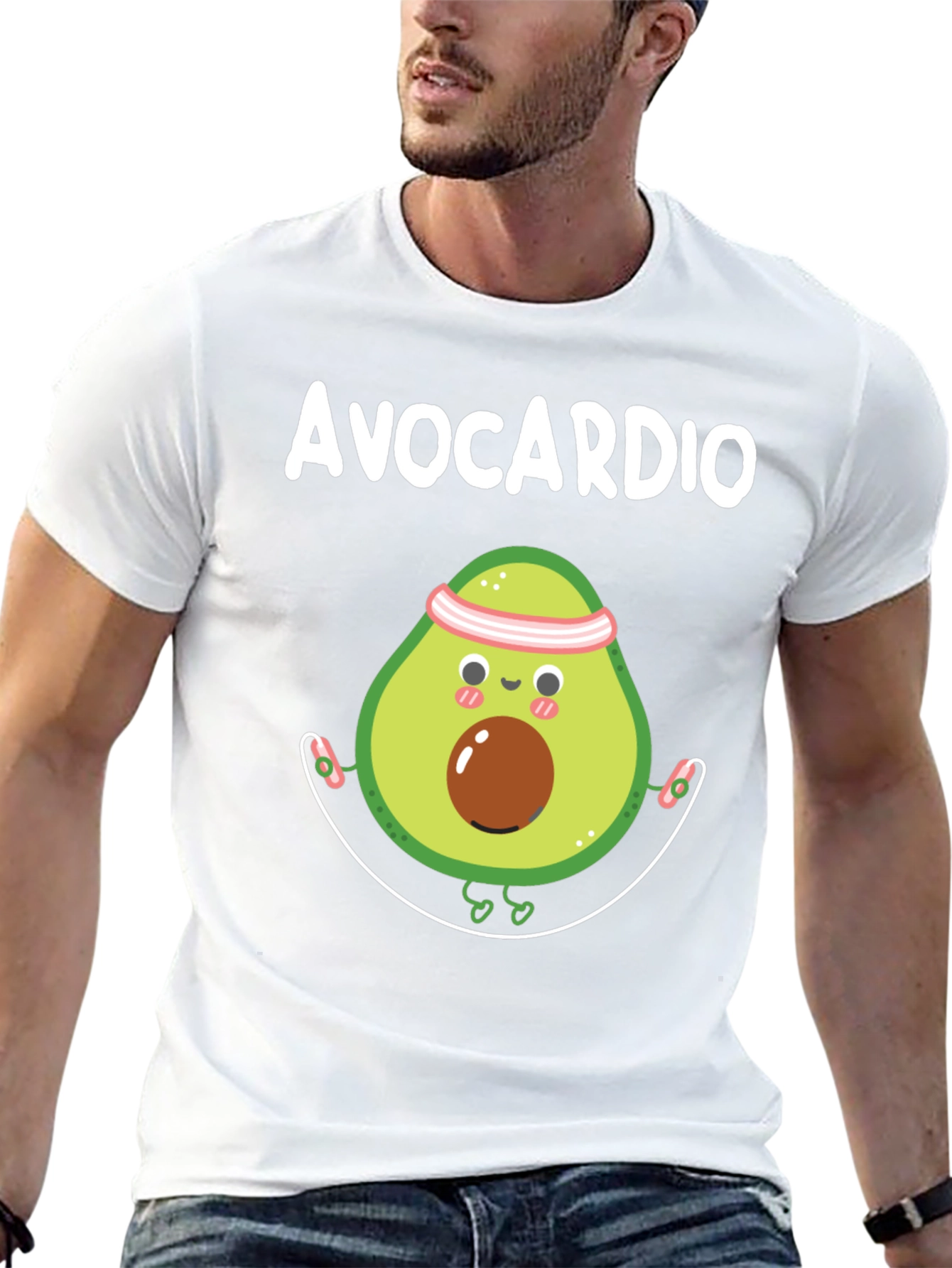 Black Avocardio Graphic Tee - Fitness Humor T-Shirt view 13