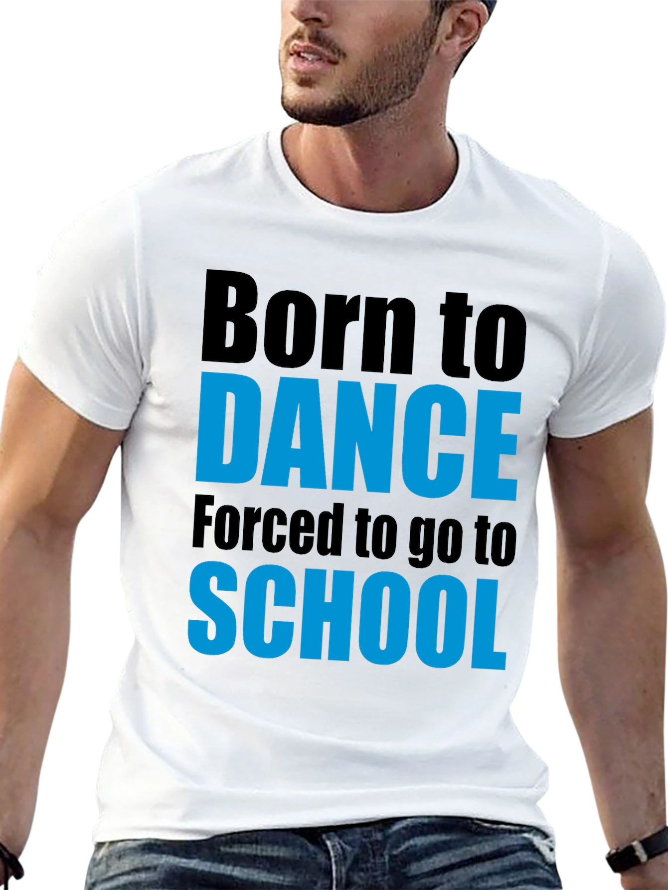 Black Born to Dance T-Shirt - Funny School Tee view 13