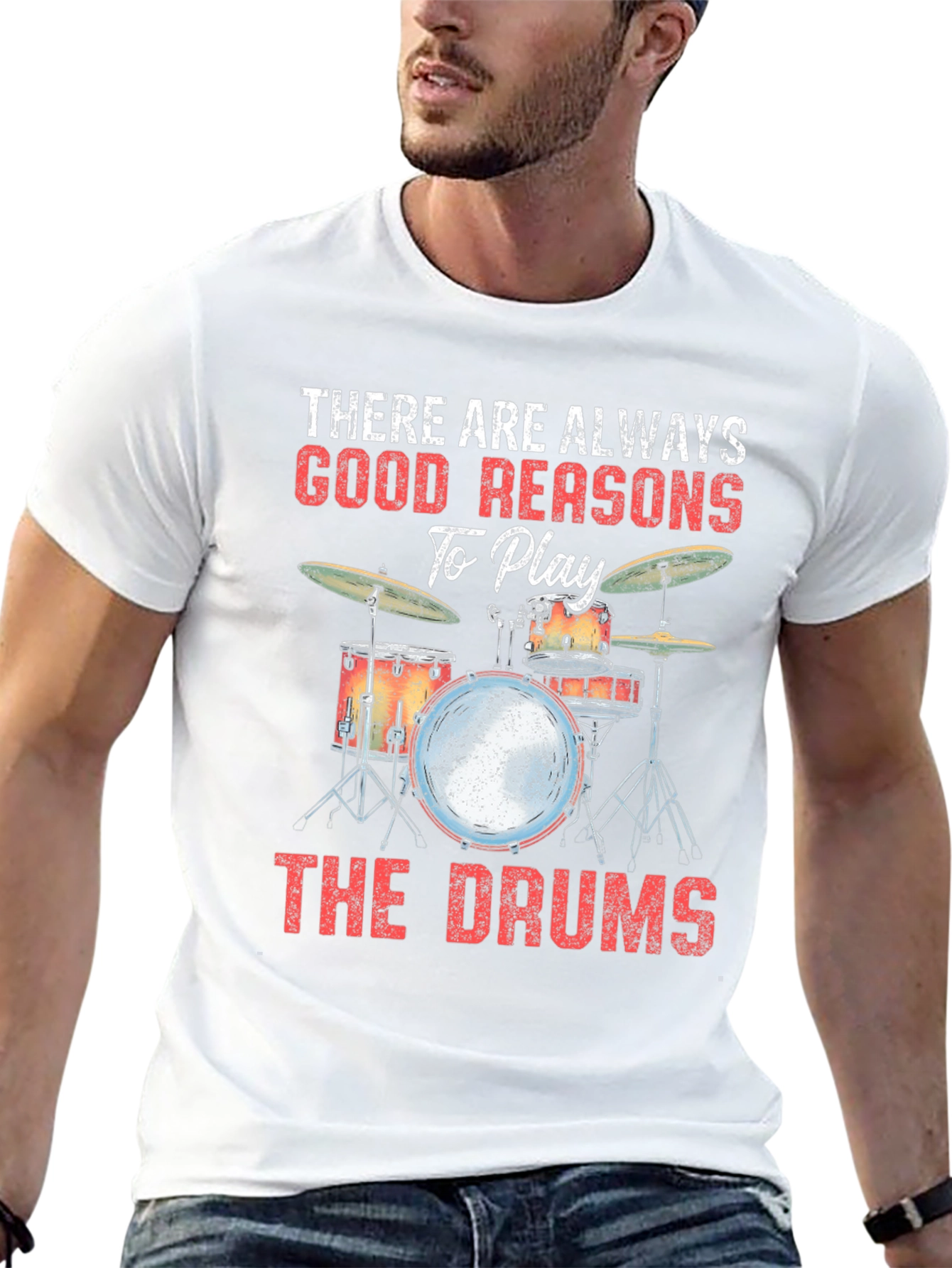Black Drummer T-Shirt: There Are Always Good Reasons view 13