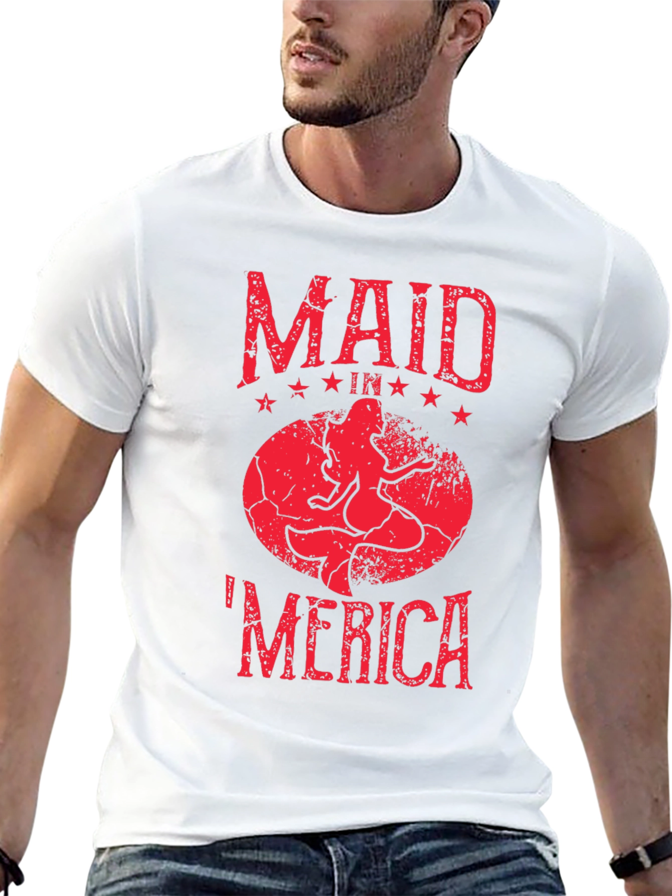 Black Maid in 'Merica T-Shirt - Patriotic Mermaid Tee view 13