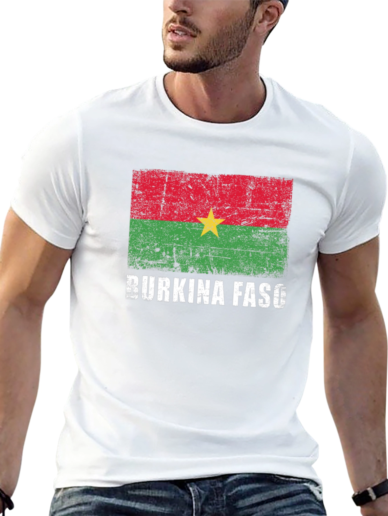 Black Burkina Faso Flag T-Shirt view 13