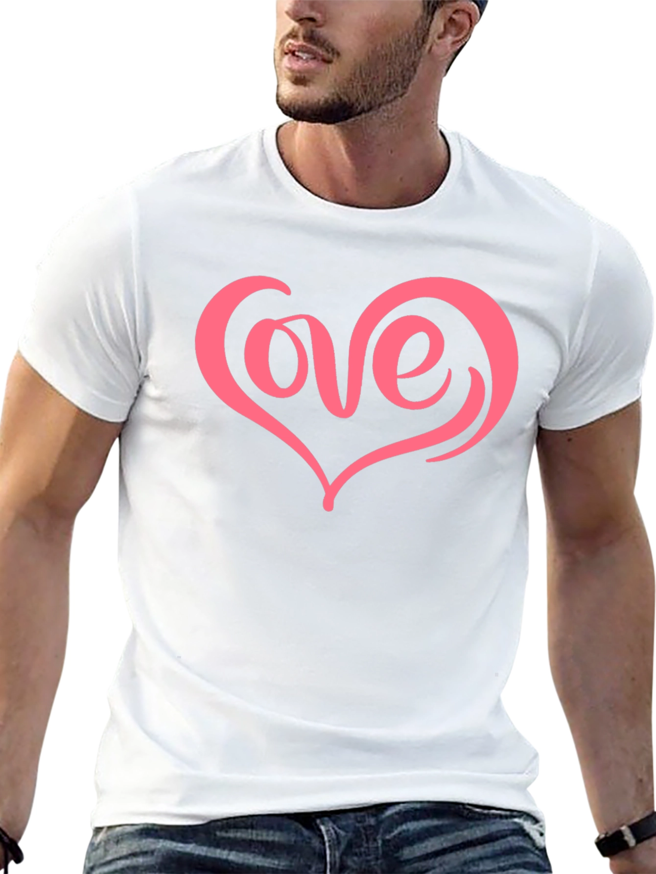 Black Love Heart Graphic Tee - Black view 13