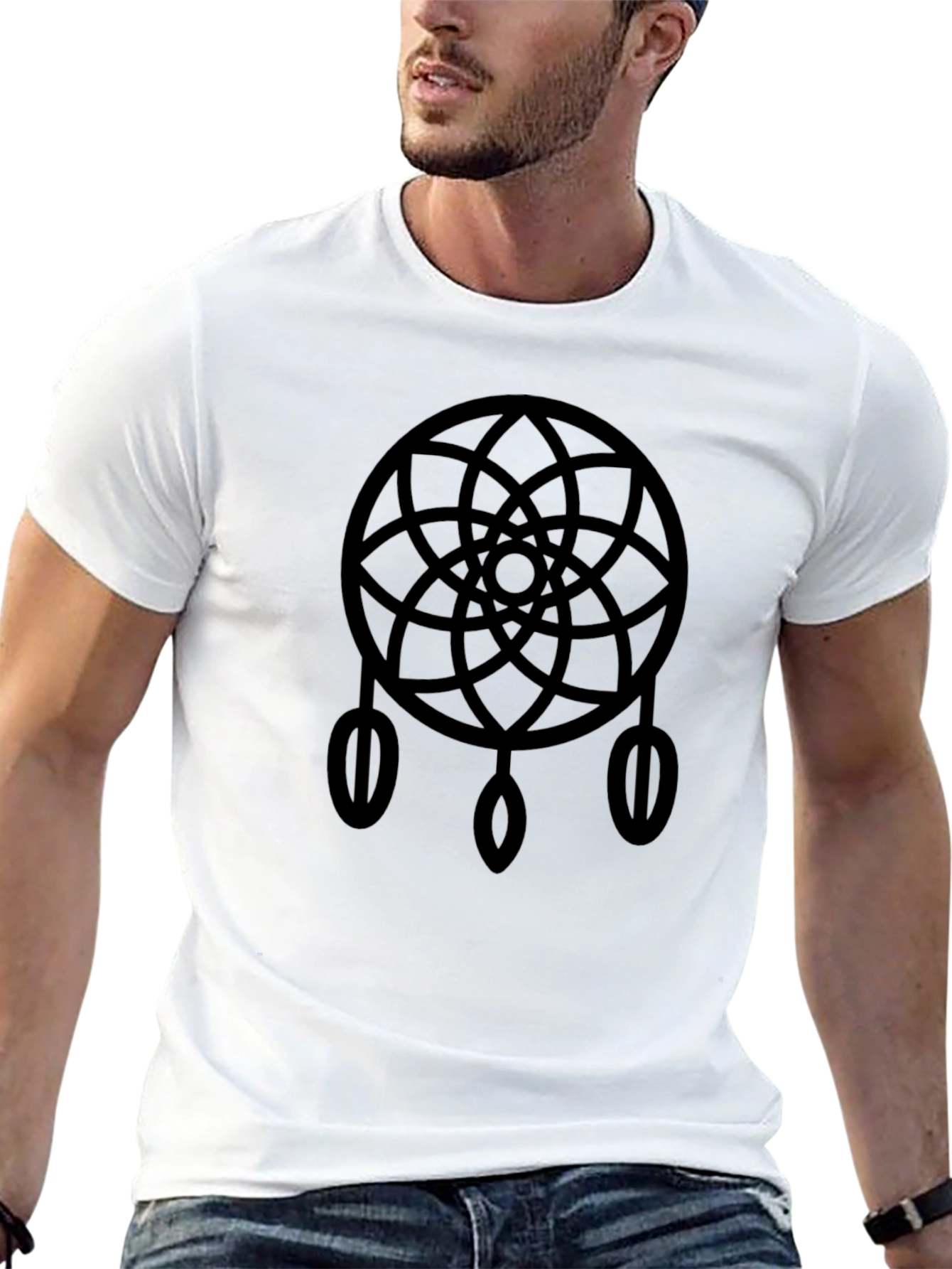 Black Dreamcatcher Graphic T-Shirt - Stylish Black Tee view 13