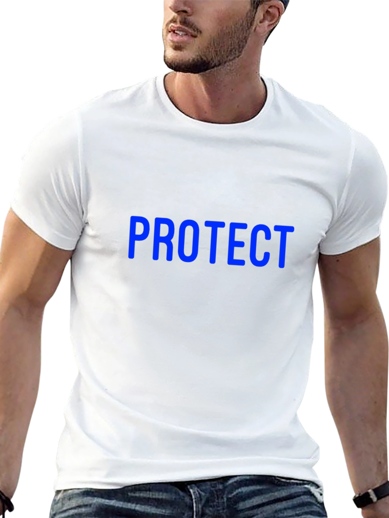 Black Protect Graphic Tee - Bold Statement Shirt view 13