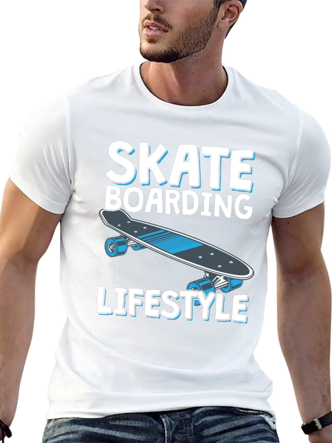 Black Skateboarding Lifestyle Graphic Tee view 13