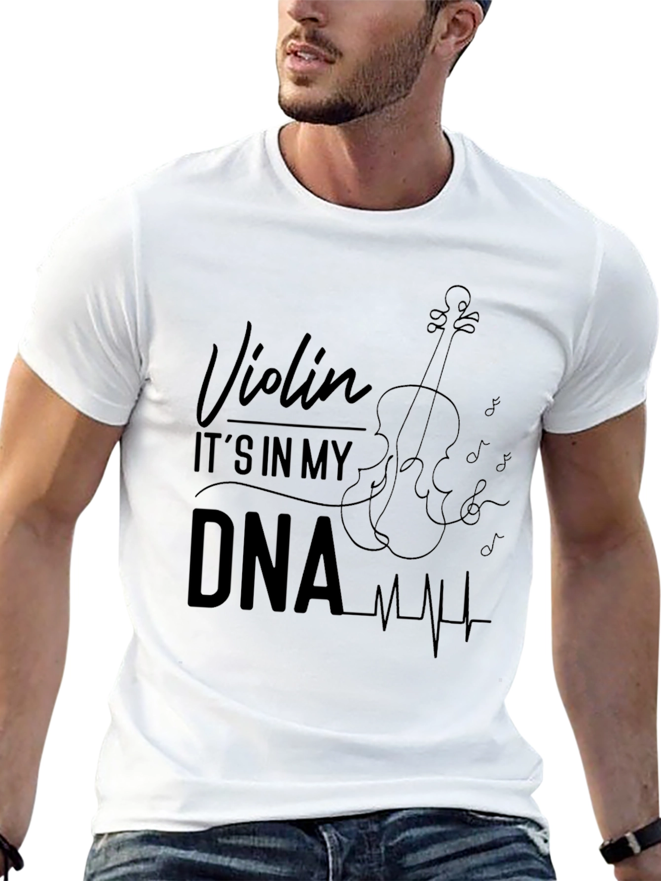 Black Violin DNA Graphic T-Shirt - Music Lover Tee view 13