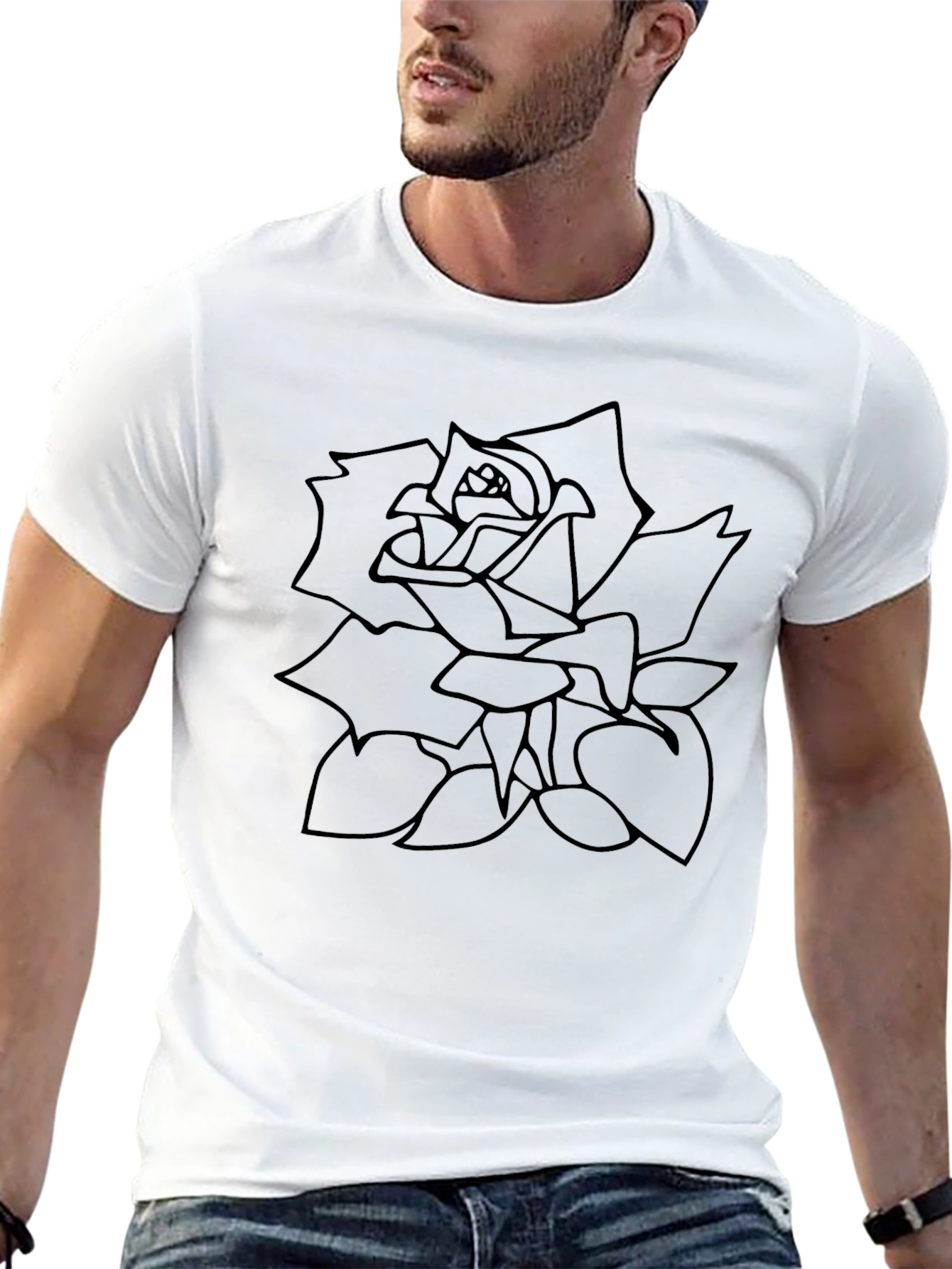 Black Black Rose Graphic Tee - Stylish & Unique! view 13