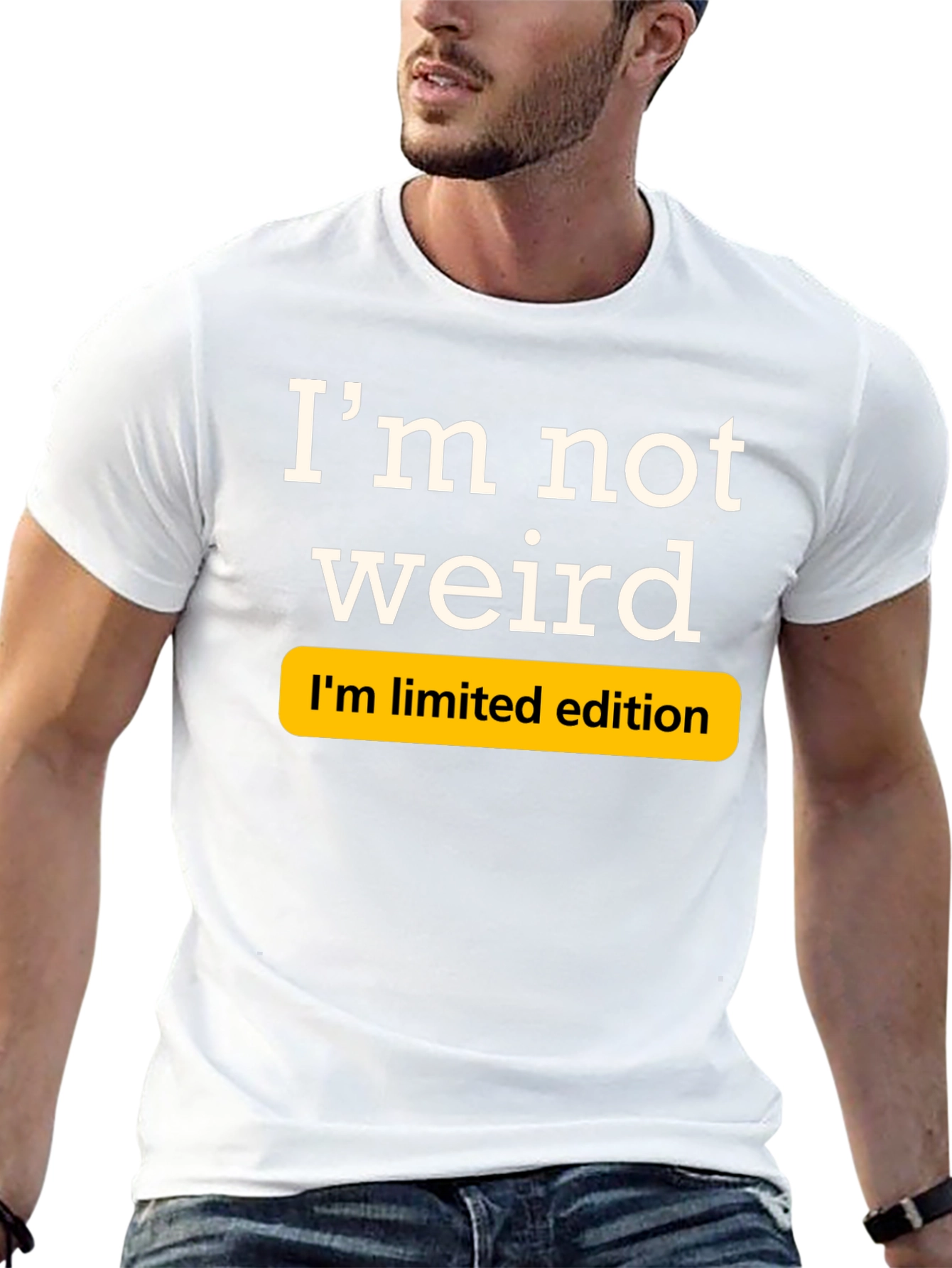 Black I'm Not Weird, Limited Edition Black T-Shirt view 13