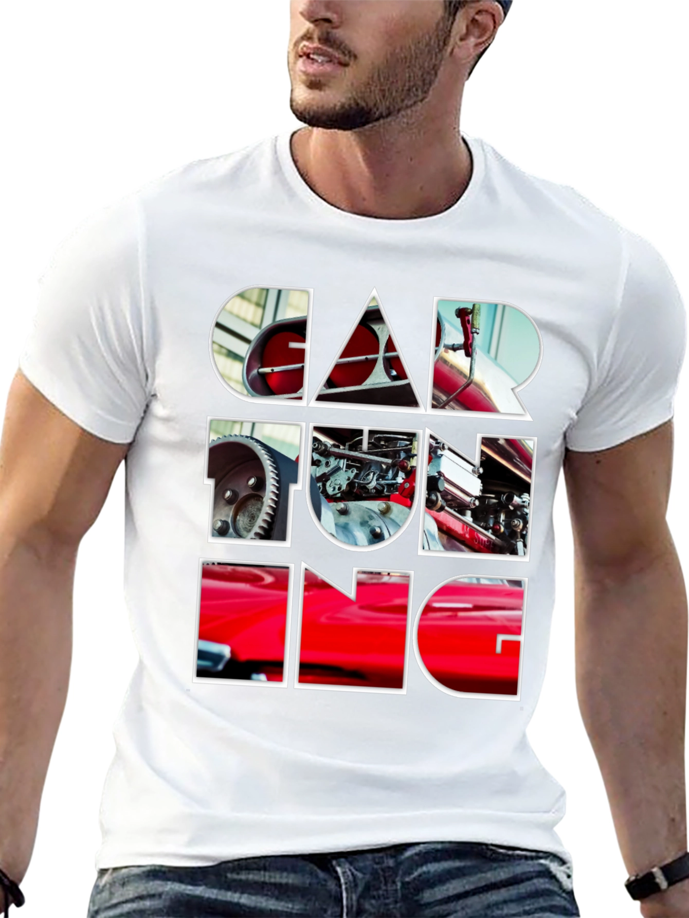 Black Car Tuning Graphic Tee - Automotive Enthusiast Style view 13