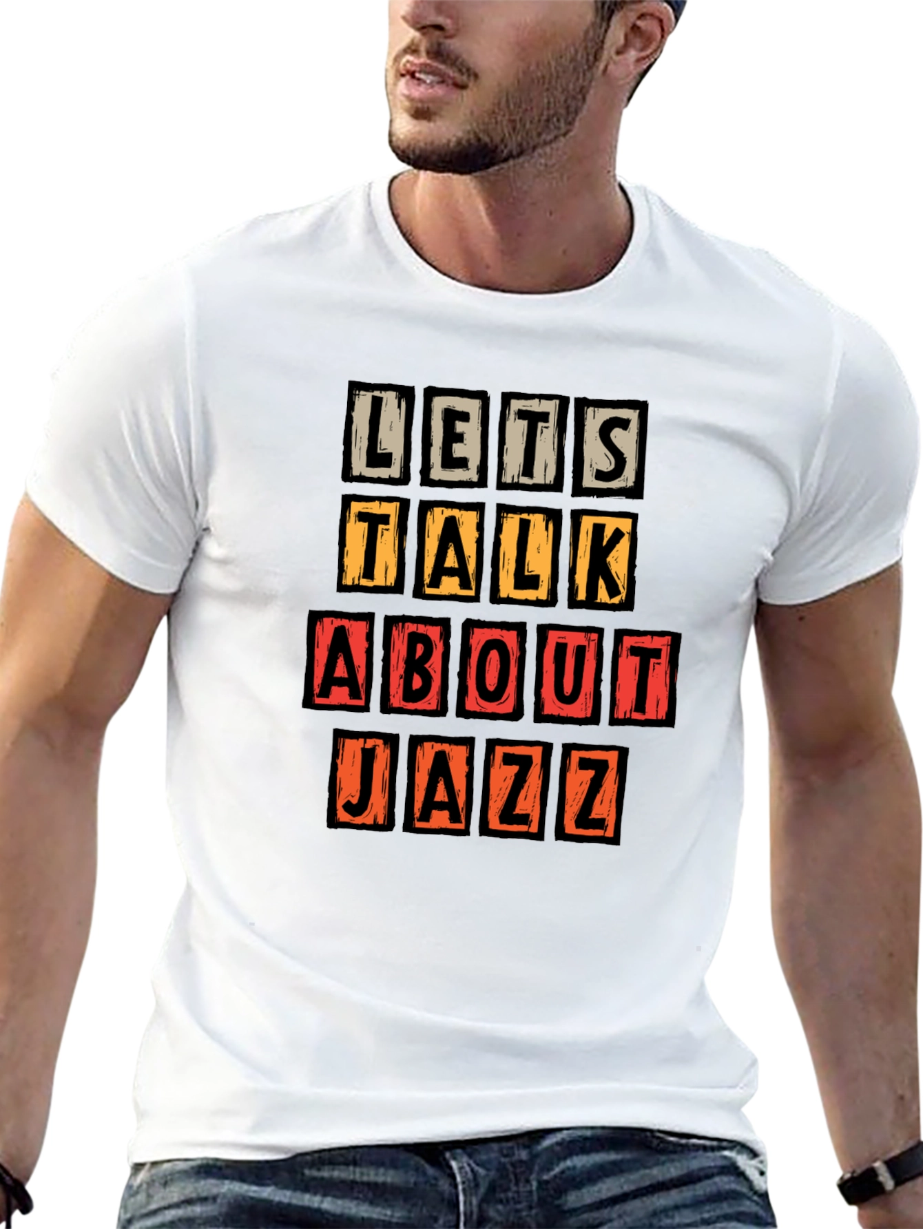 Black Lets Talk About Jazz Graphic Tee view 13