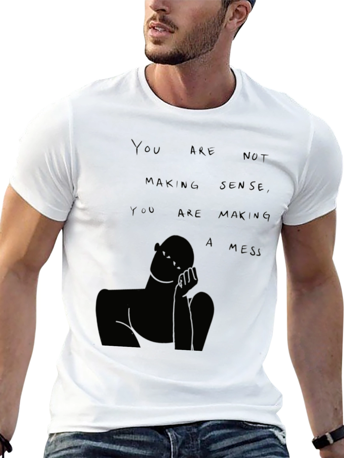 Black You Are Not Making Sense T-Shirt view 13