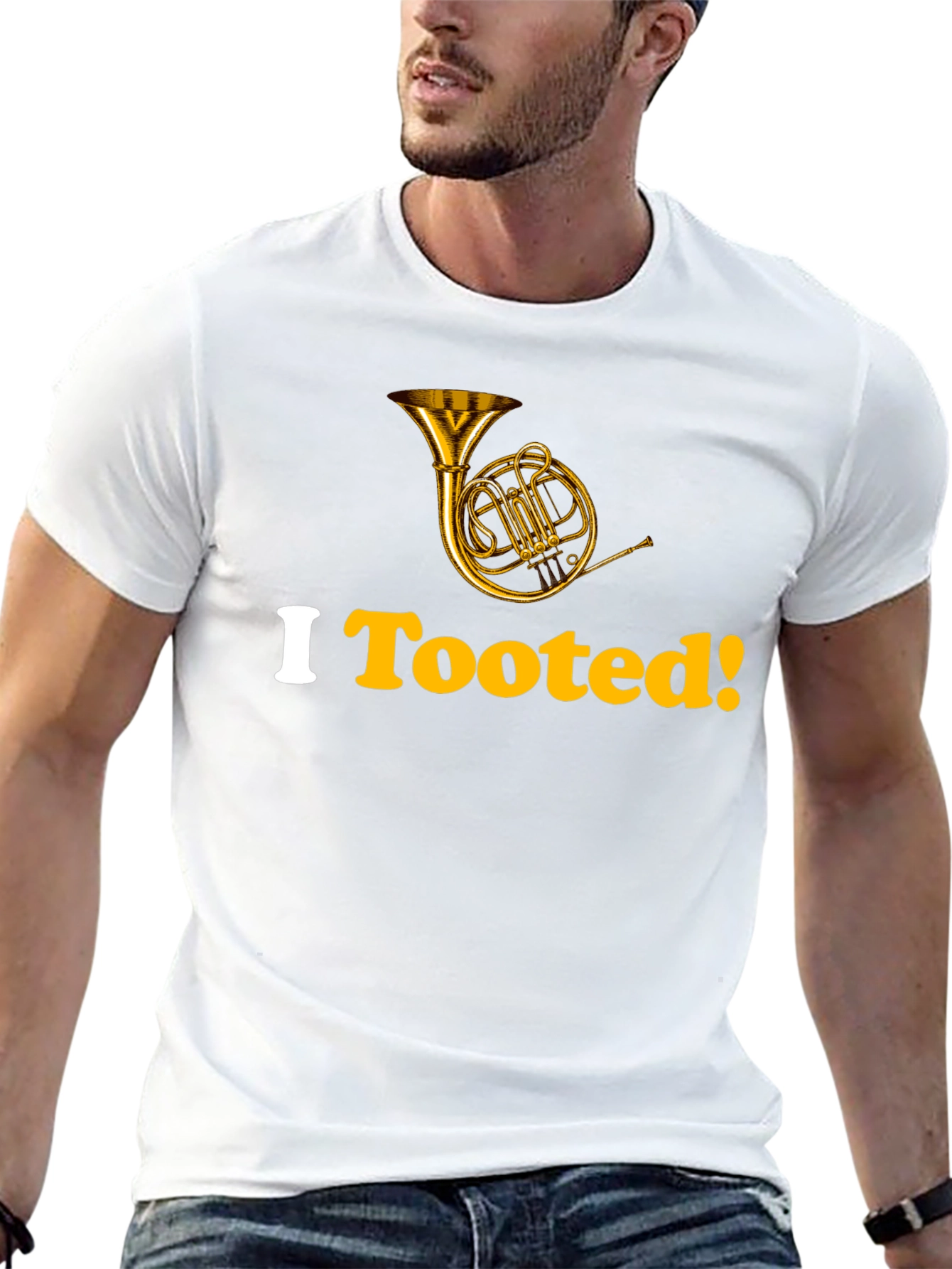 Black I Tooted Horn Funny Musician T-Shirt view 13