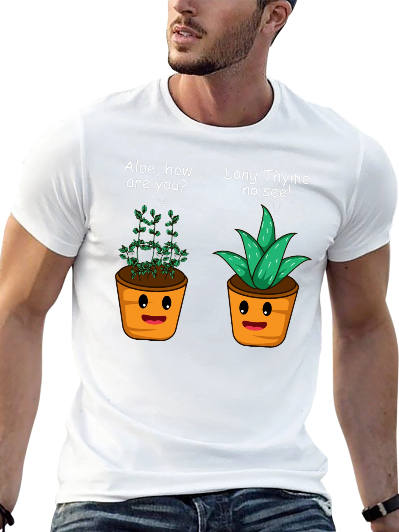 Black Funny Plant Puns T-Shirt - Aloe & Thyme Humor Tee view 13
