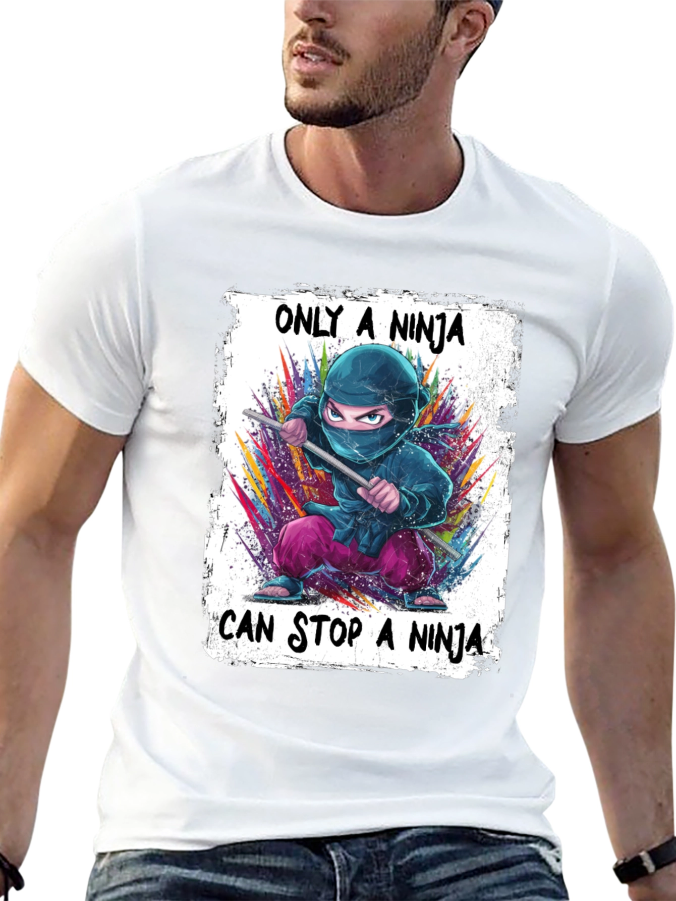 Black Ninja Graphic T-Shirt view 13