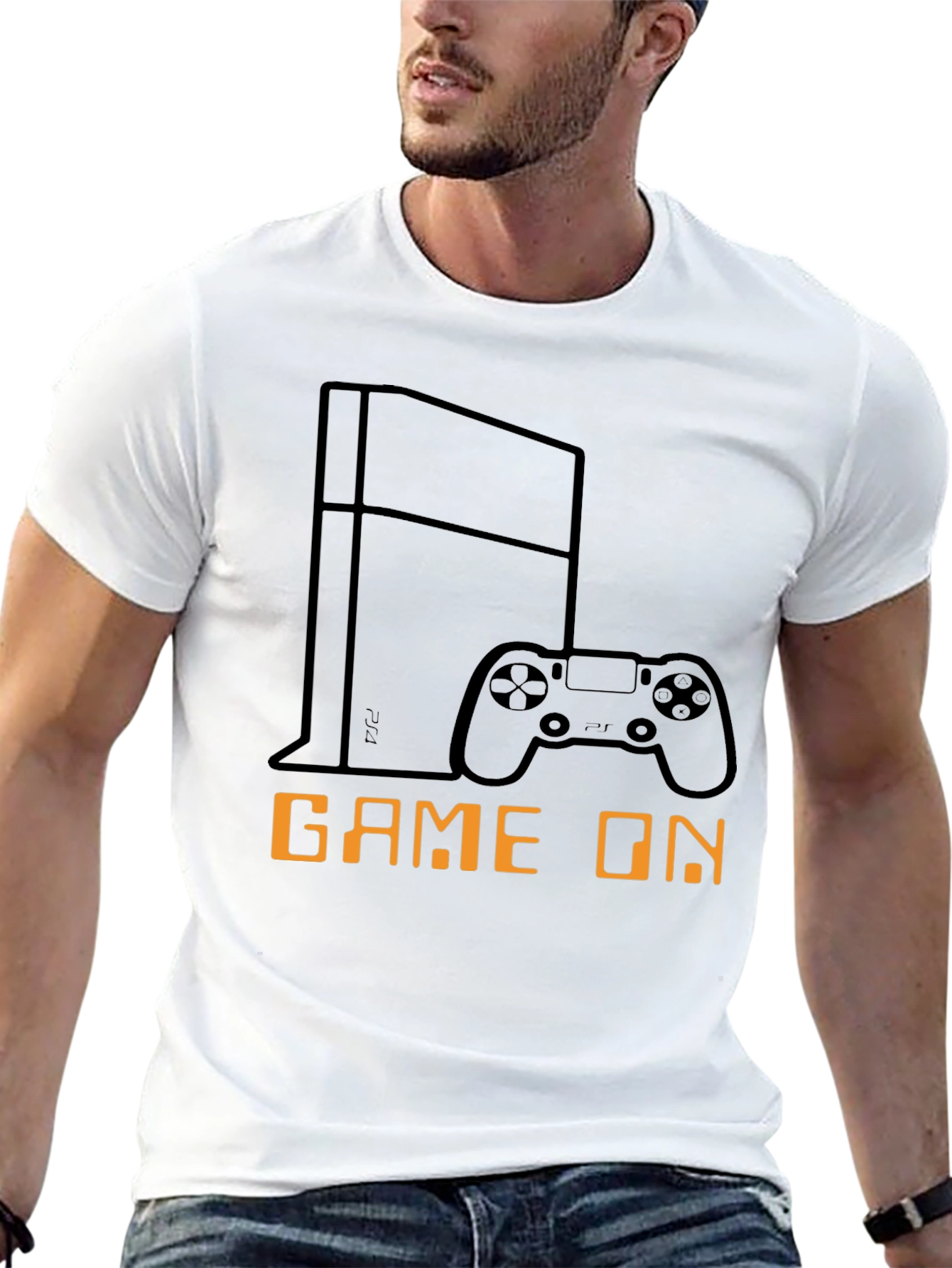 Black Game On Black T-Shirt - Gamer Console Design view 13