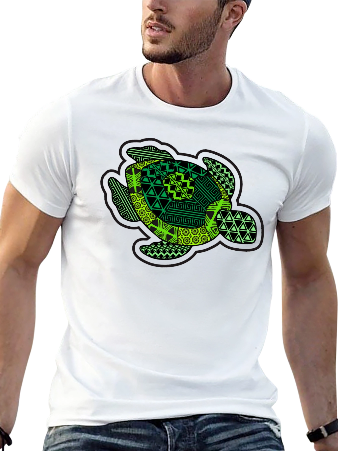 Black Turtle Graphic Black T-Shirt view 13