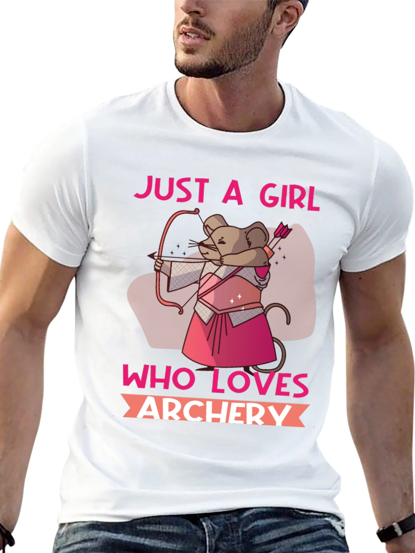 Black Archery Loving Girl T-Shirt view 13