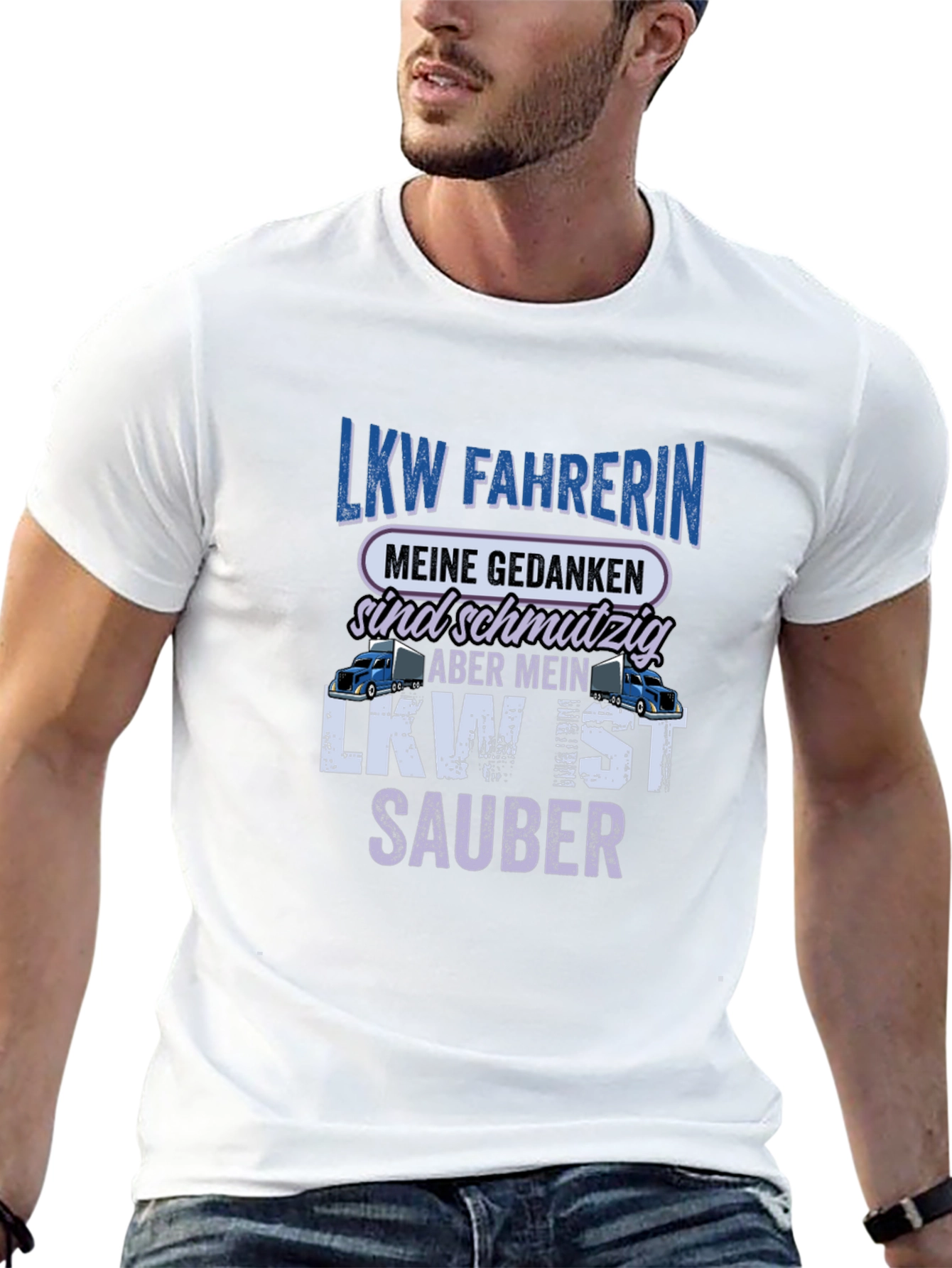 Black LKW Fahrerin Trucker T-Shirt - Funny Driver Tee view 13
