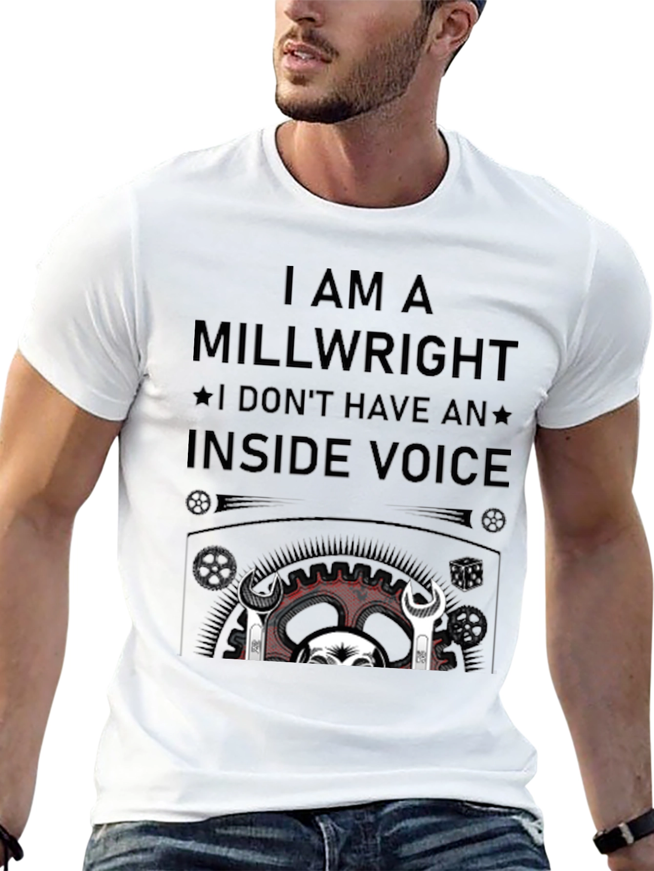 Black Millwright I Don't Have an Inside Voice Black T-Shirt view 13