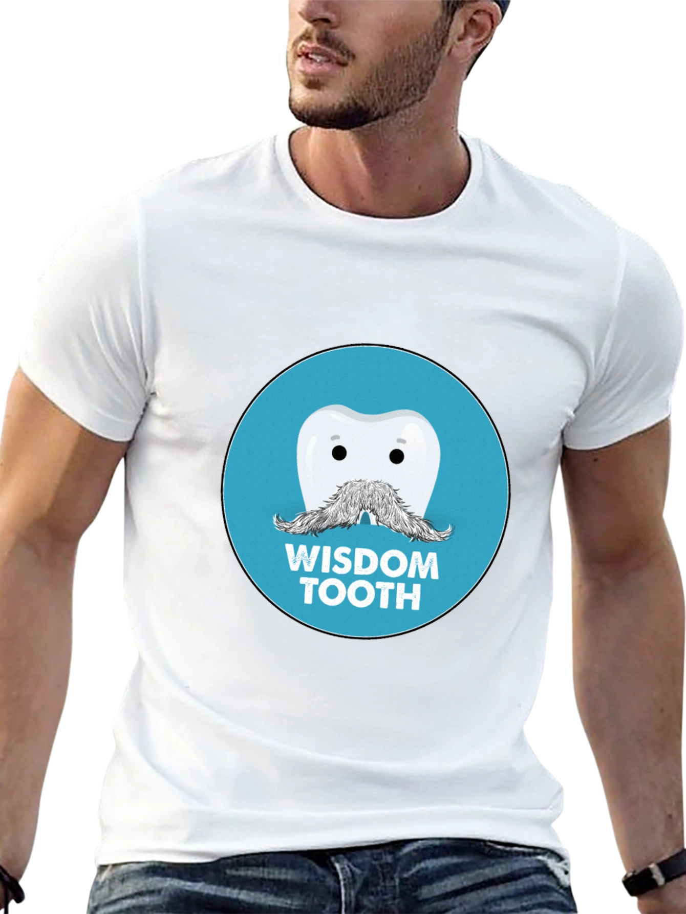 Black Wisdom Tooth Graphic Tee - Funny Dentist Humor Shirt view 13