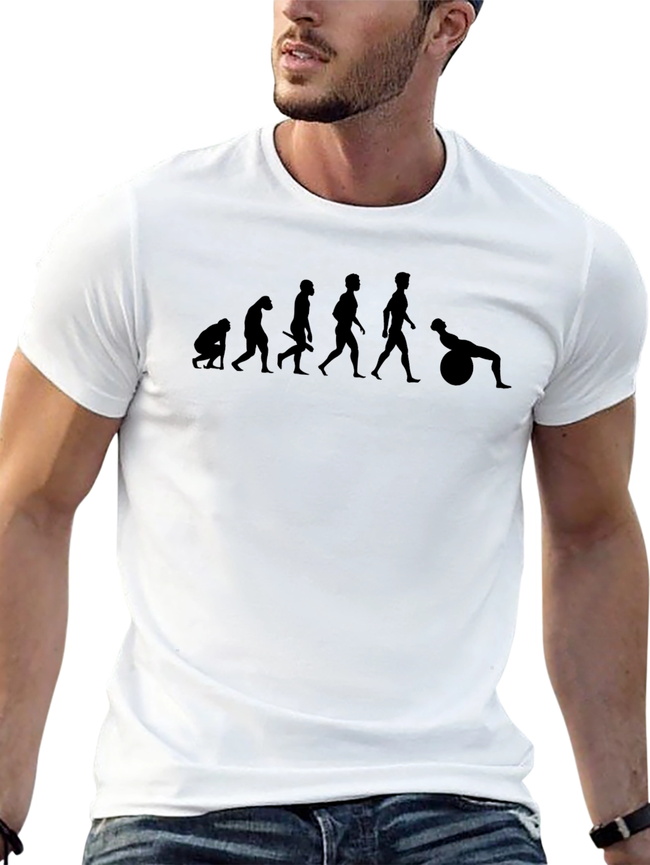 Black Evolution of Fitness Black T-Shirt view 13