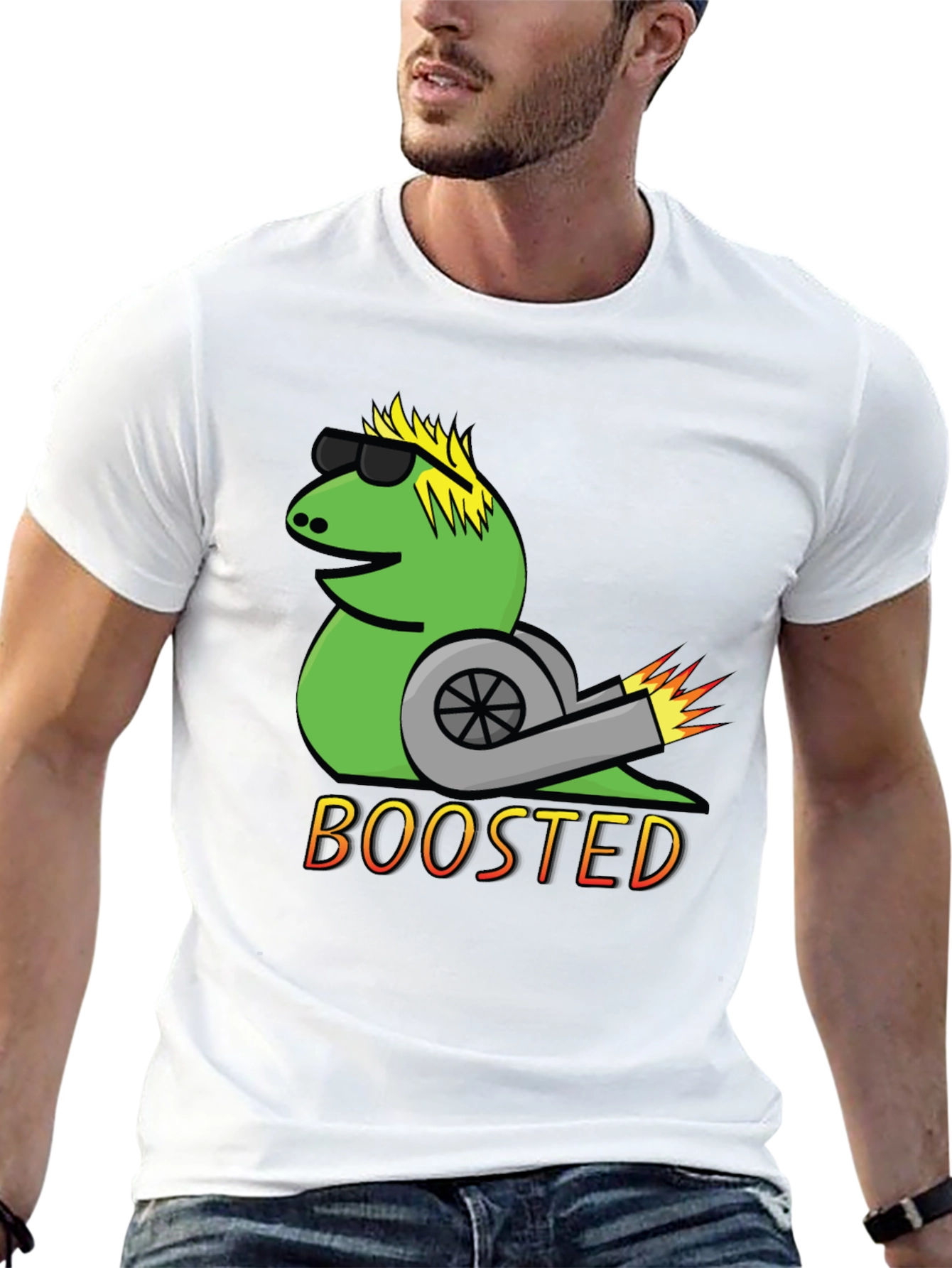 Black Boosted Snail T-Shirt - Cool Car Enthusiast Tee view 13