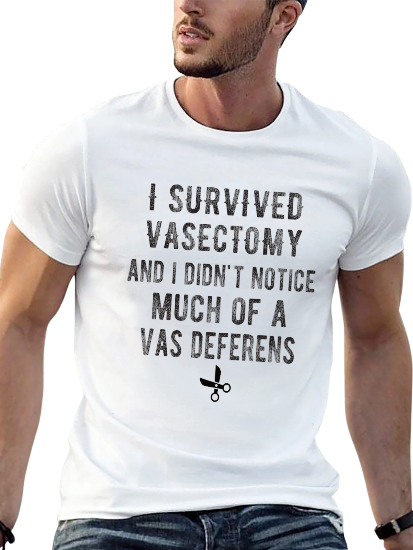 Black Vasectomy Survivor T-Shirt Funny Men's Tee view 13
