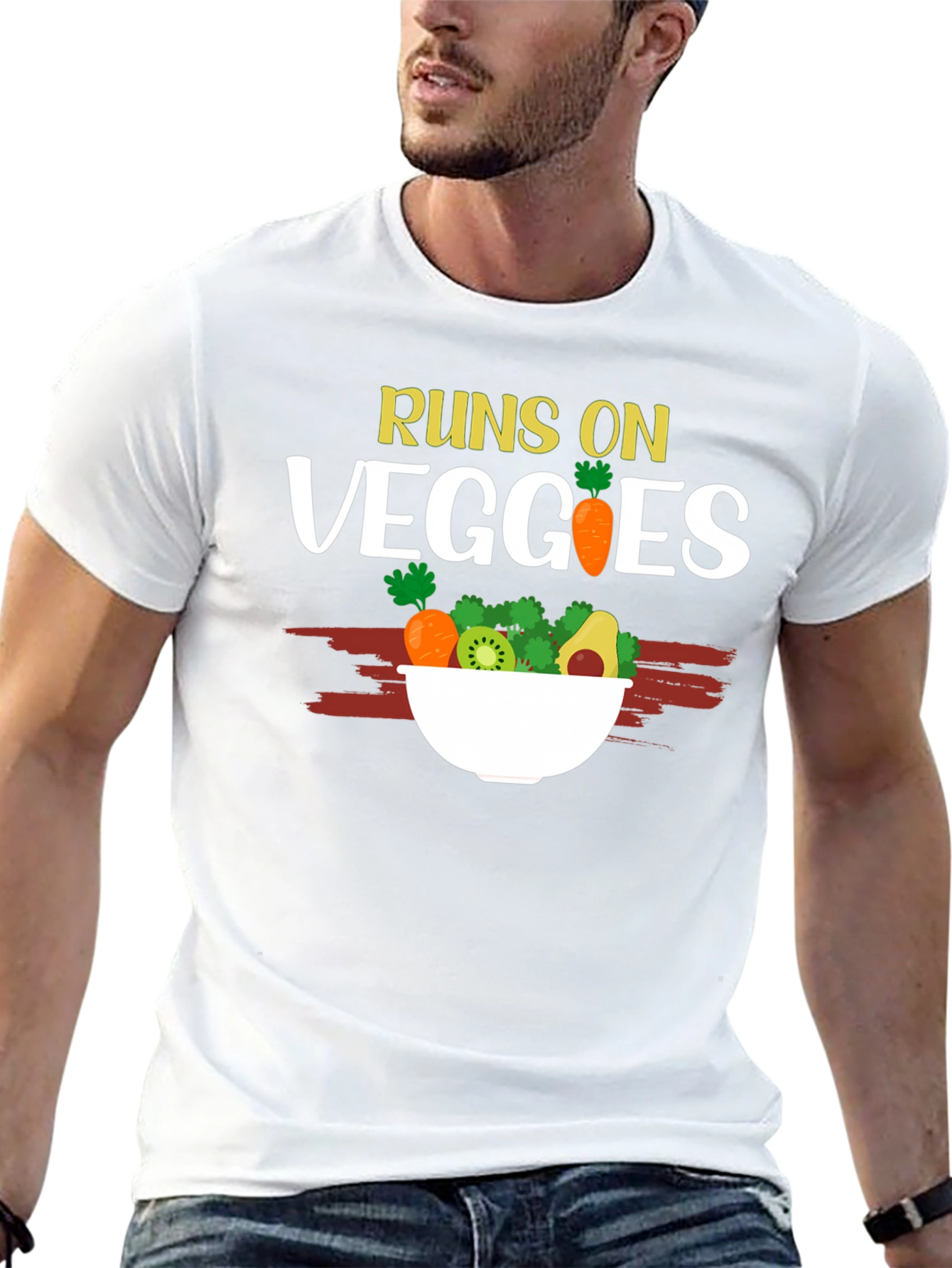 Runs On Veggies T-Shirt - Vegan Friendly - 13